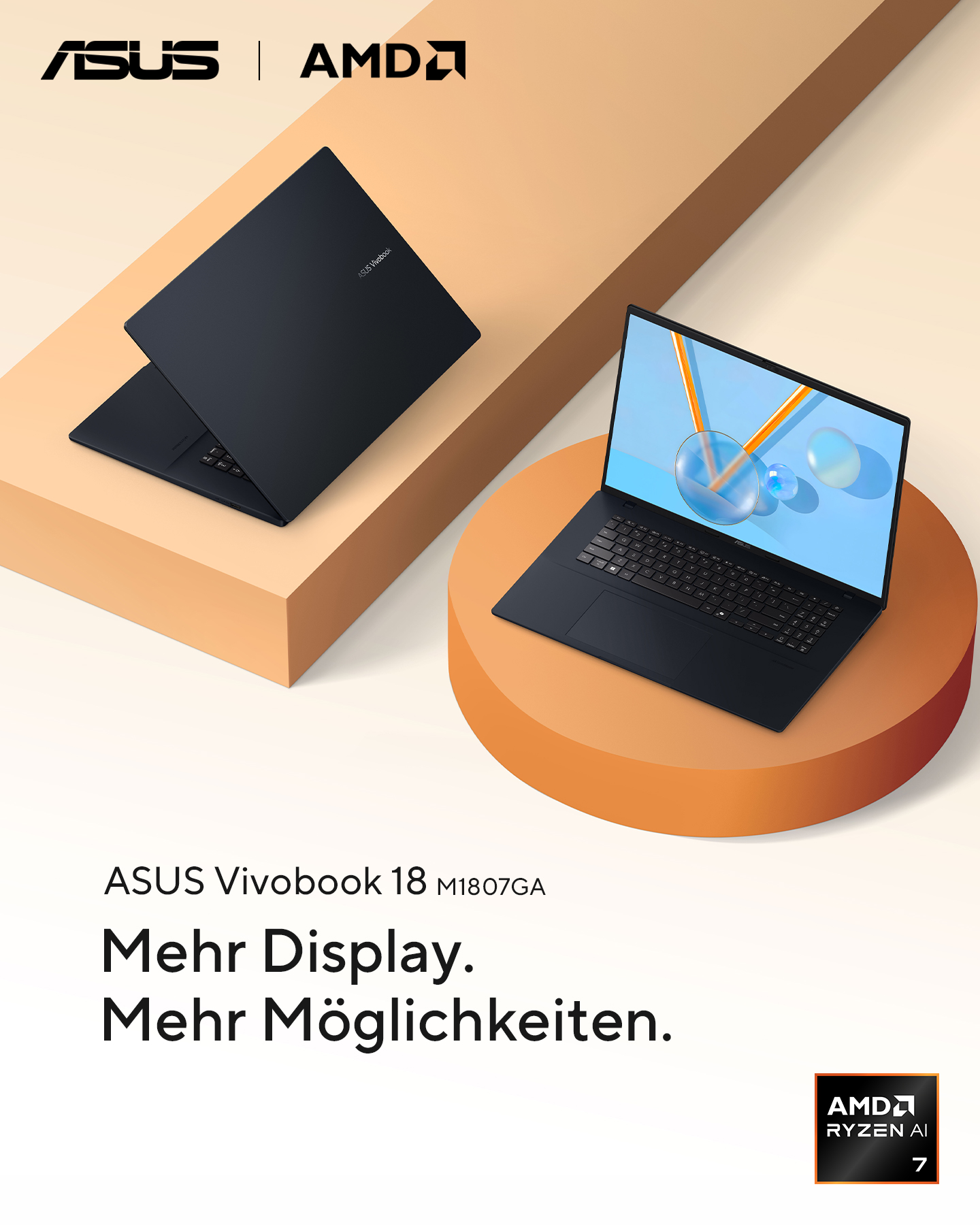 ASUS Facebook ad: Extra-großes 18 Display
