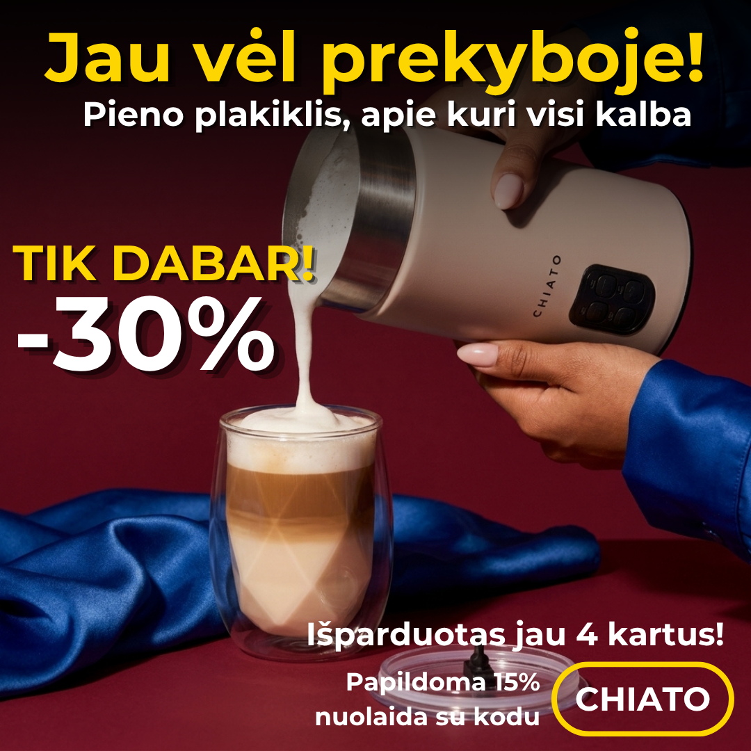 Kavos Draugas Lietuva Facebook ad: Iki -30% + kodas: CHIATO
