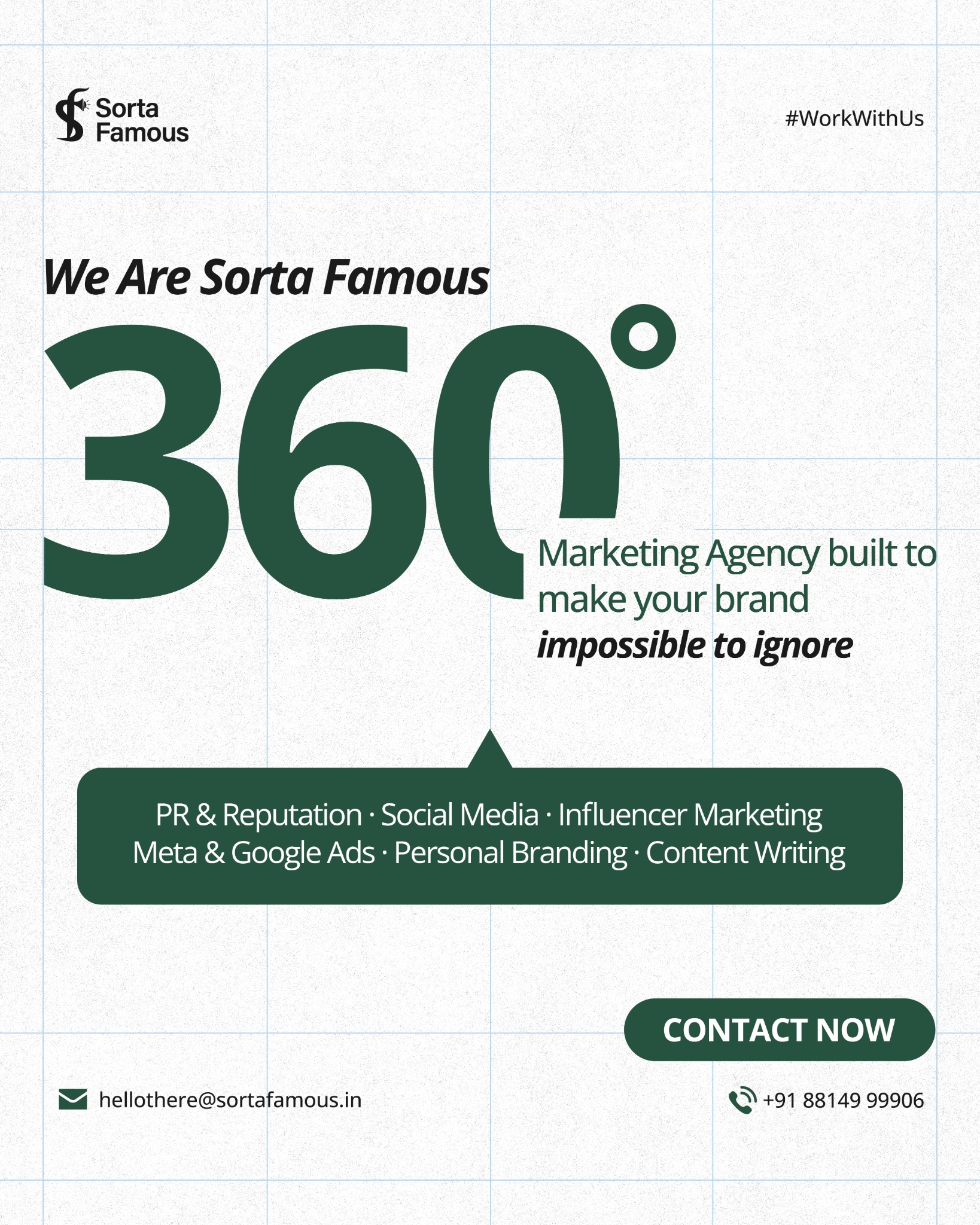 Sorta Famous Facebook ad: One Stop PR & Marketing Solutions