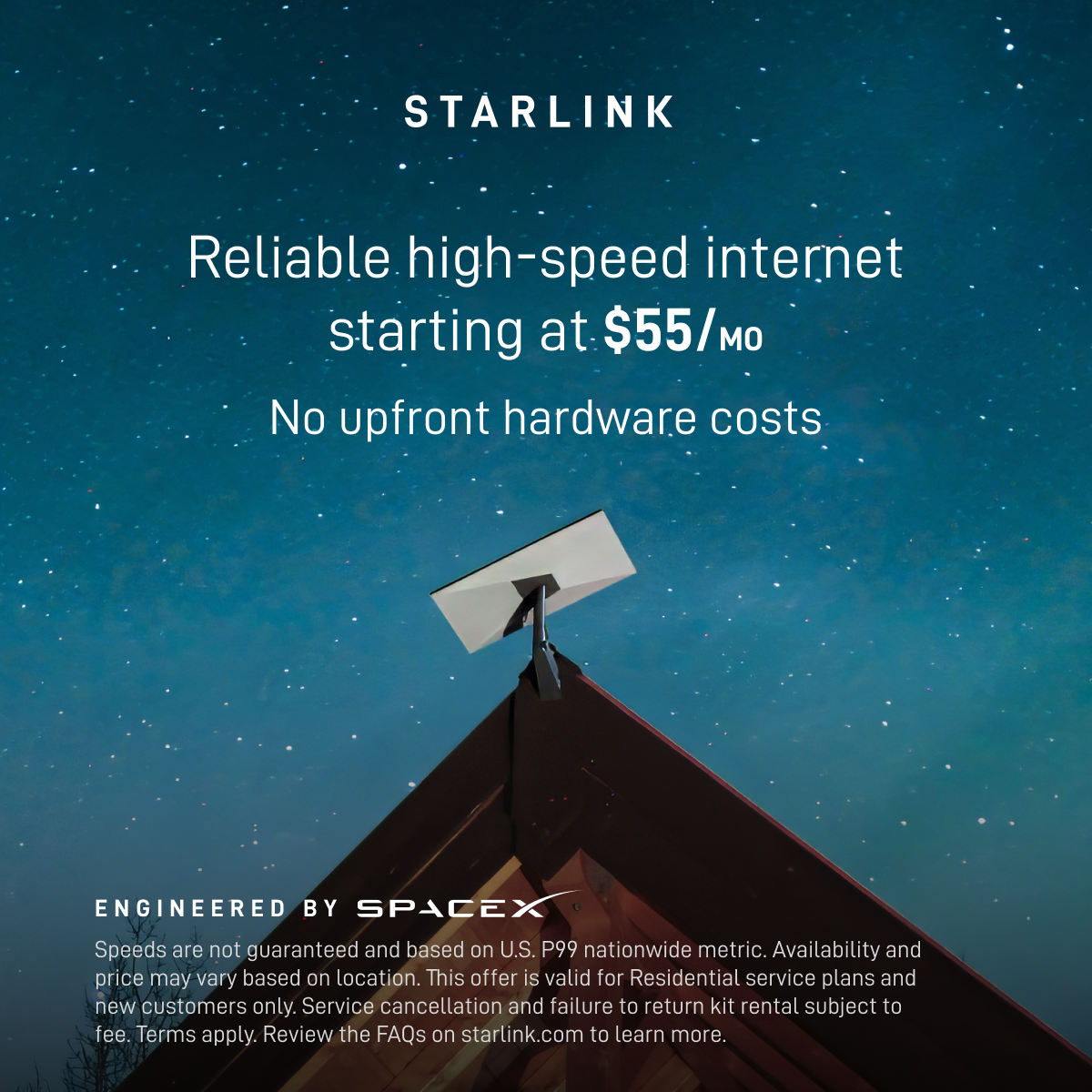 Starlink Facebook ad