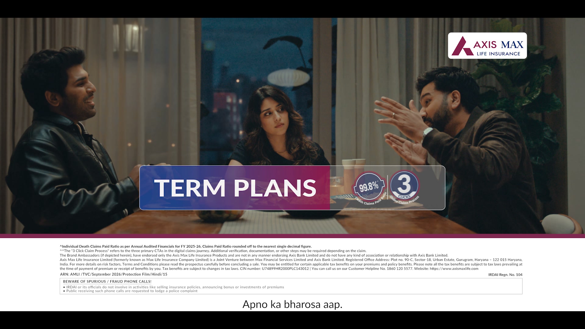 Axis Max Life Insurance Facebook ad: Apno Ka Bharosa Aap | Protect Your Family with Axis Max…