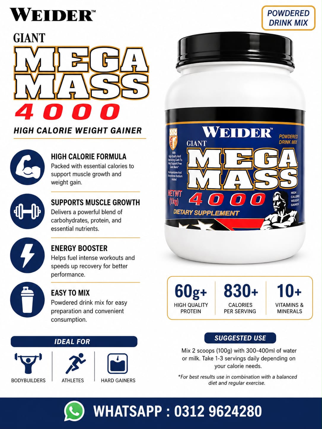 HealthCare2026 Facebook ad: Transform Your Body with Premium Mass Gainer!