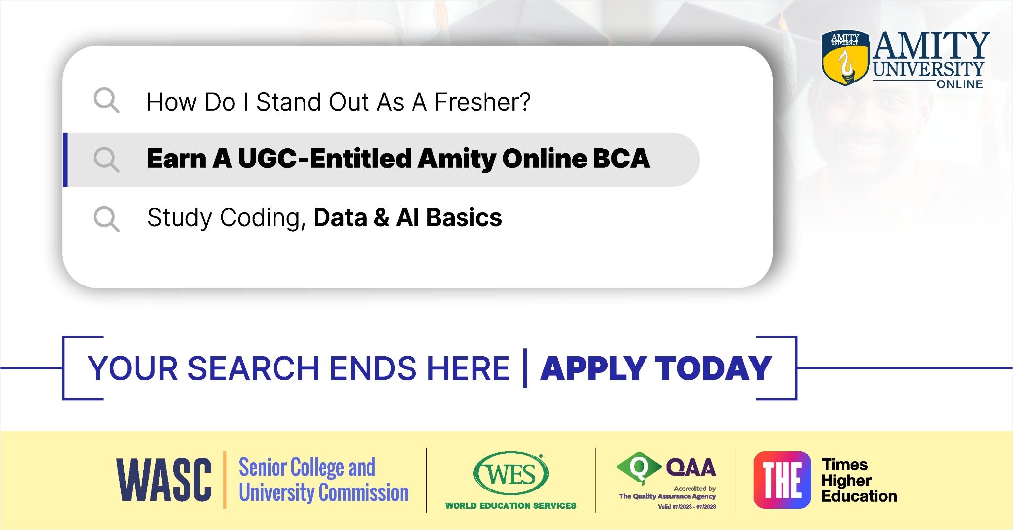 Amity Online Facebook ad