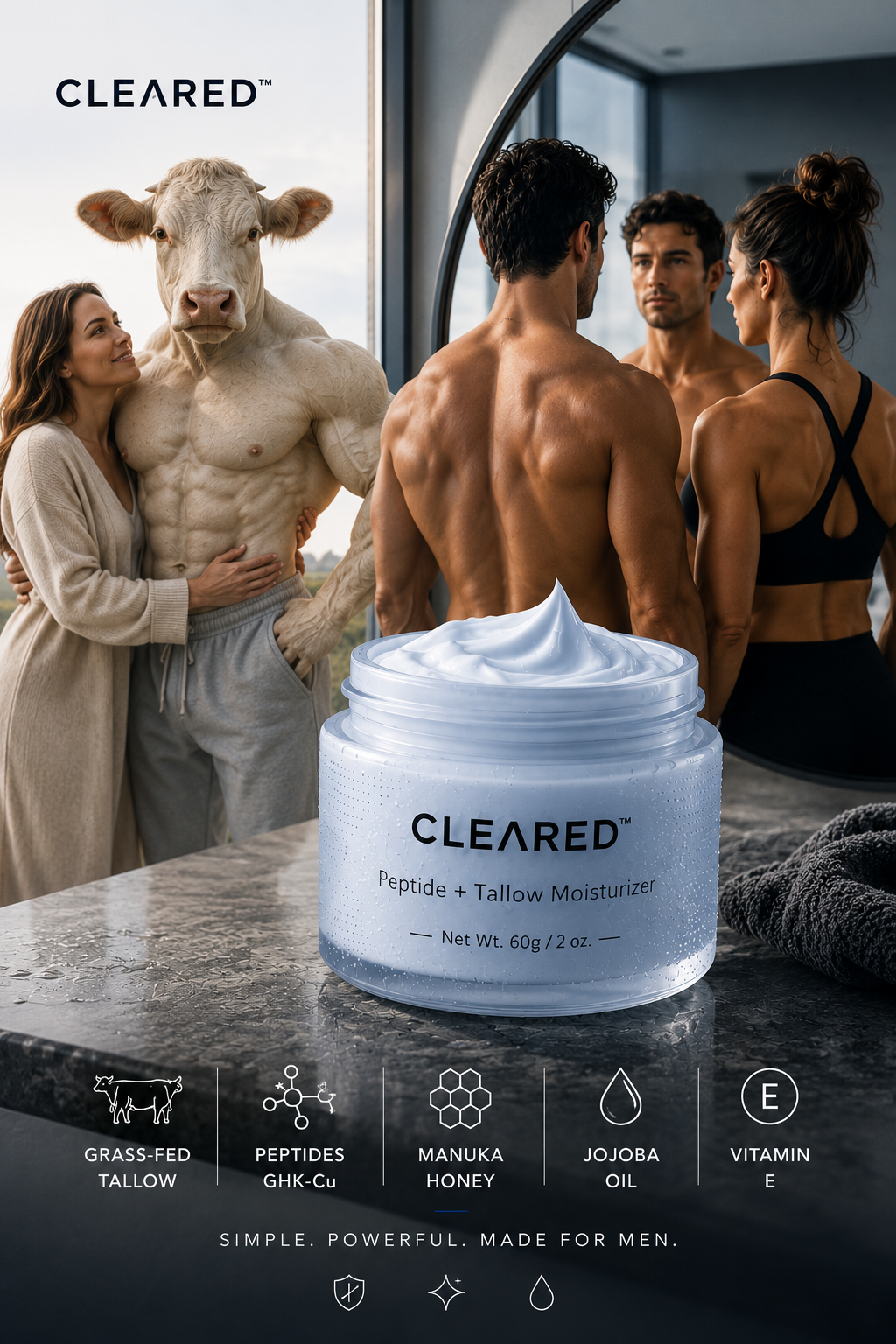 Clearedskincare Facebook ad from Aug 7, 2026