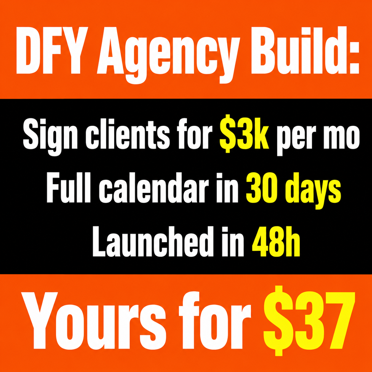 AI Agency Frameworks Facebook ad: DFY AI Marketing Agency for $37