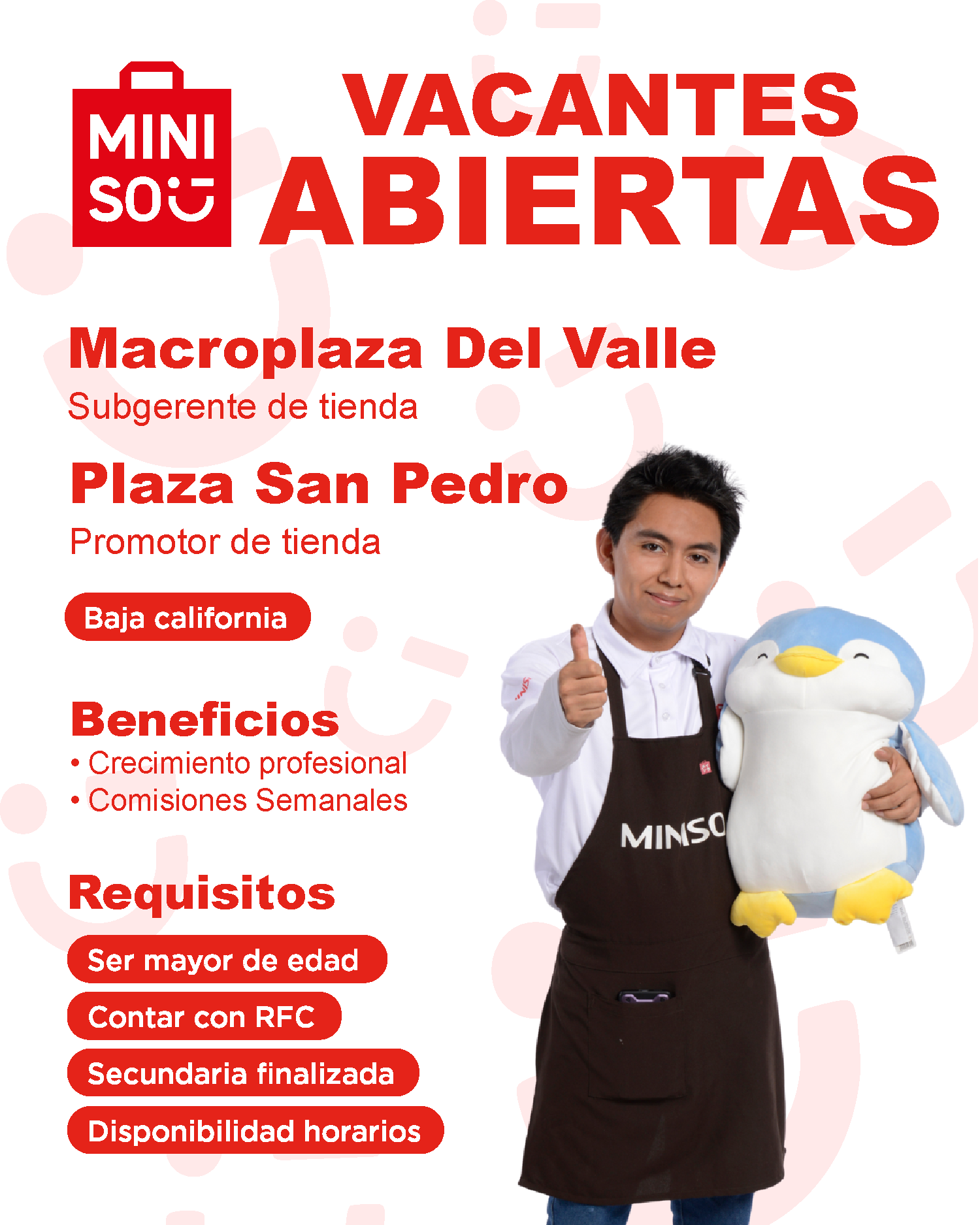 Miniso México - Reclutamiento Facebook ad: ESCRÍBENOS HOY