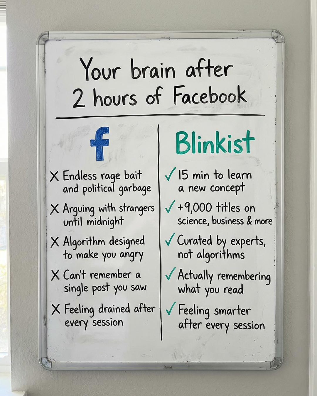 Blinkist Facebook ad