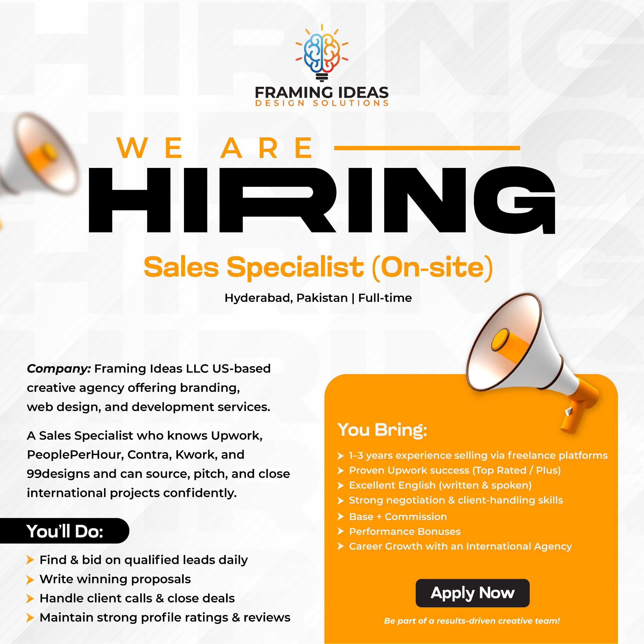 Framing Ideas - Design Solutions Facebook ad: Apply today