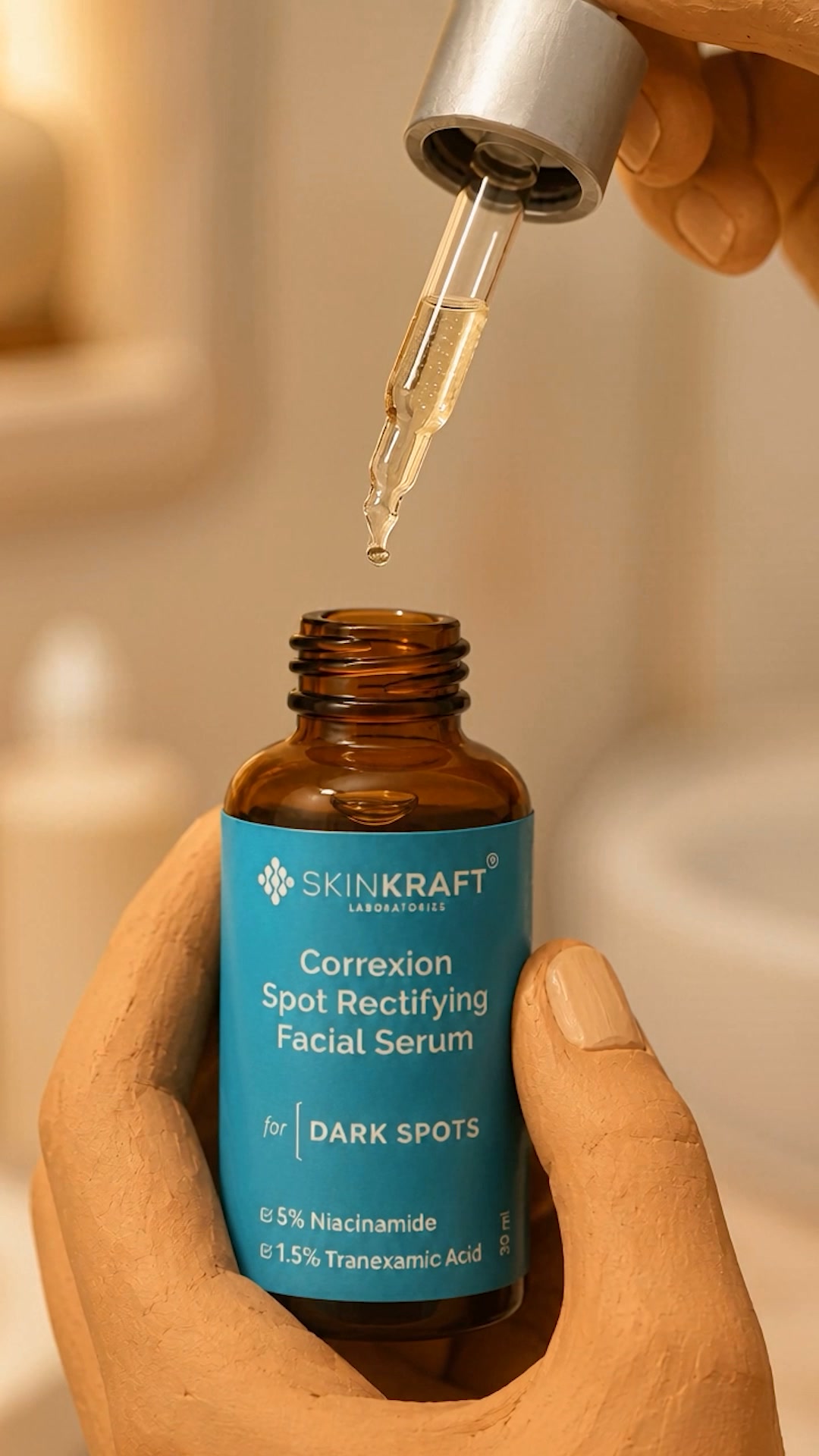 SkinKraft Facebook ad: Target Dark Spots In Just 28 Days