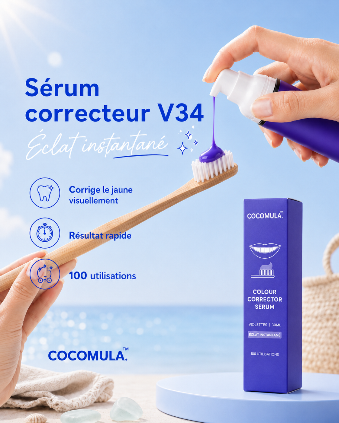 Cocomula Facebook ad: V34 Technology Colour Corecteur Serum