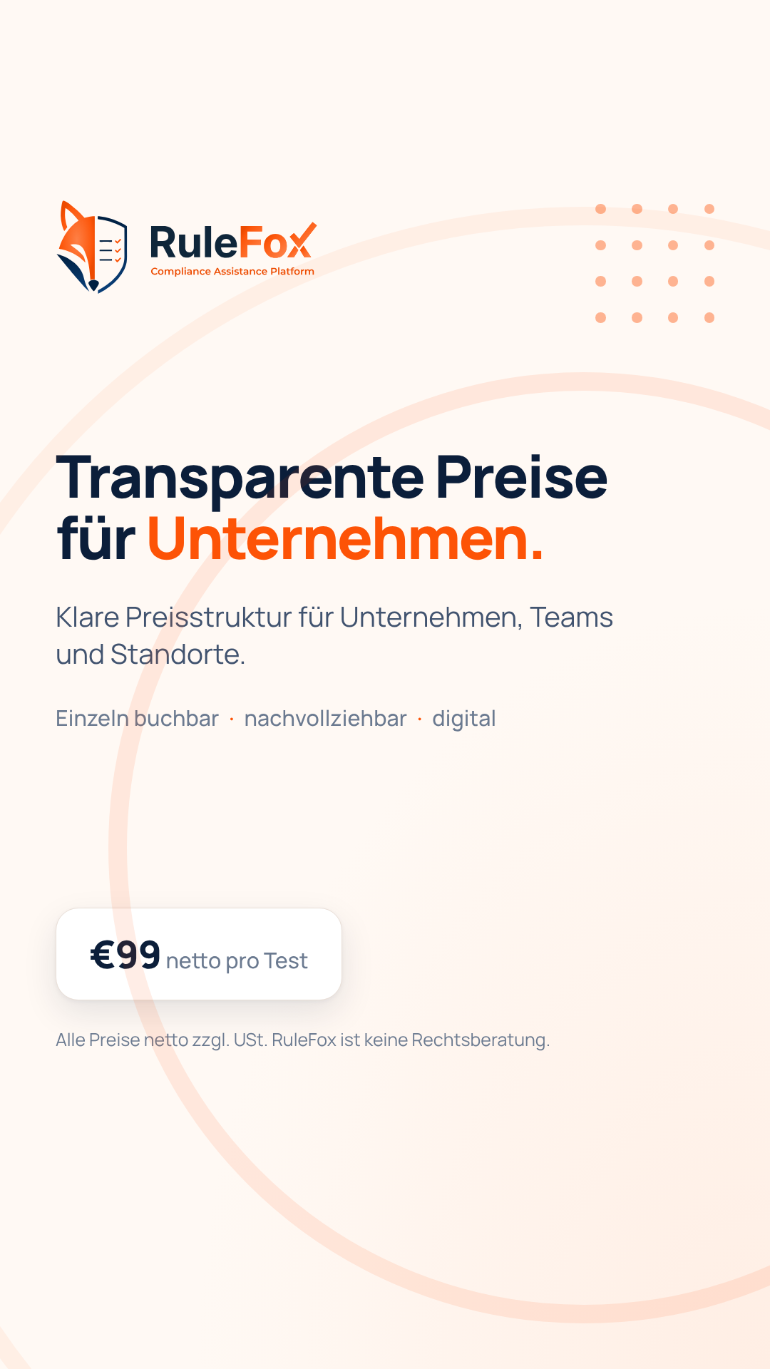Rulefox Facebook ad: KI-Wissen im Team prüfen