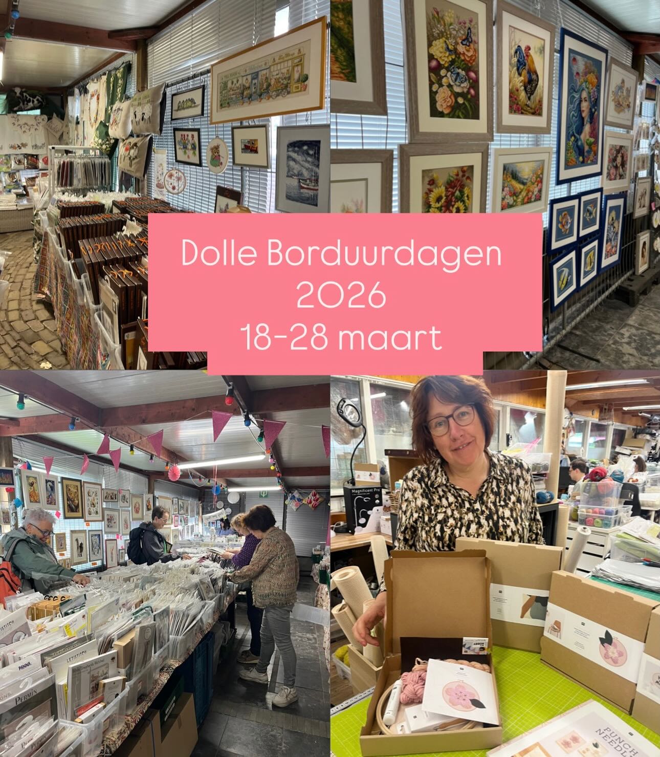 Crcouture.nl Rhoon Facebook ad: Dolle Borduurdagen XL 18 t/m 28 maart, zaterdag 21 maart…