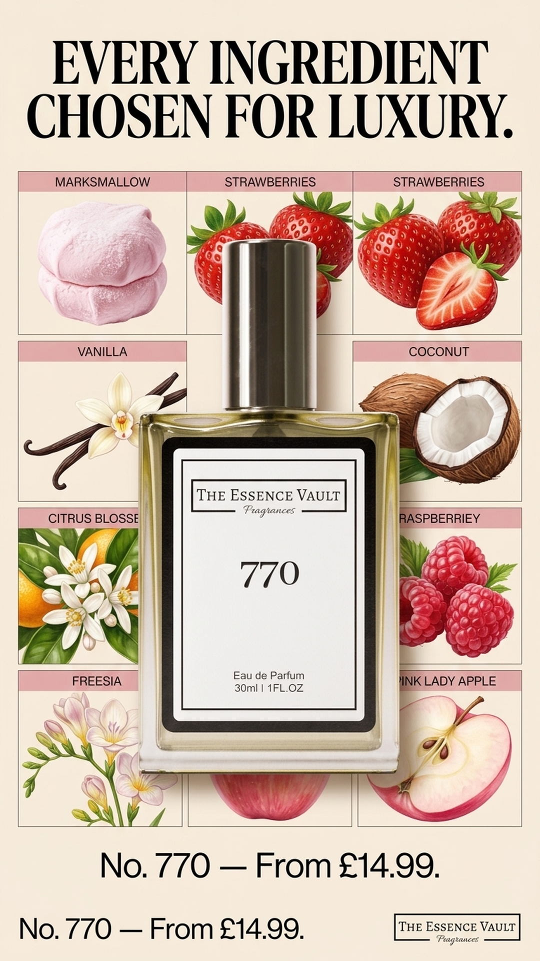 The Essence Vault Facebook ad