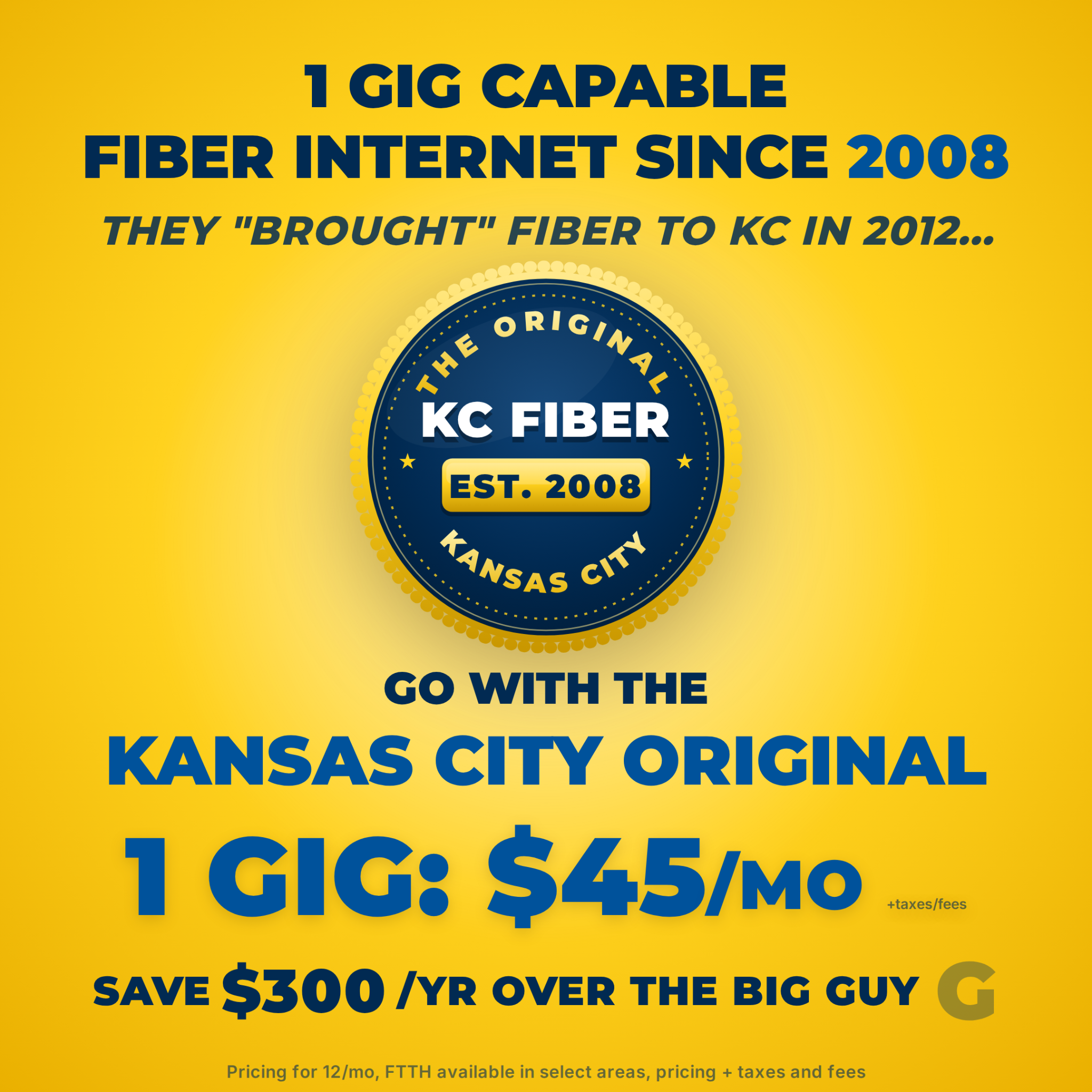 Everfast Fiber Facebook ad: Save Money With the Original Fiber Internet Provider in…