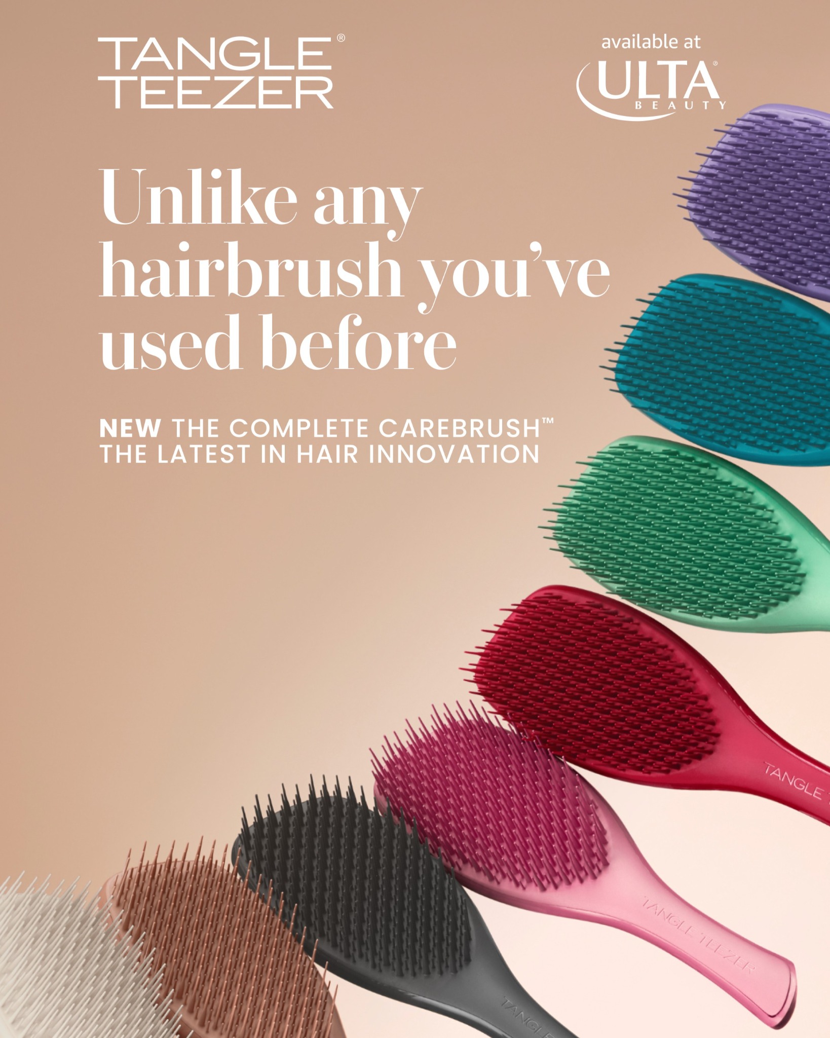 Tangle Teezer Facebook ad: NEW The Complete Carebrush