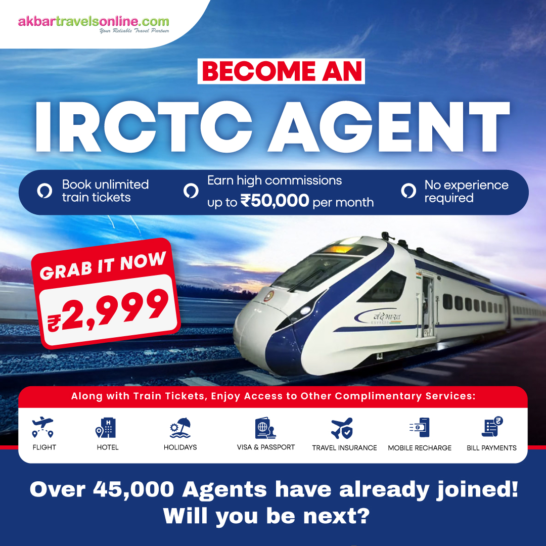 akbartravelsonline.com - B2B Facebook ad: Earn with Ease: Become an IRCTC Agent