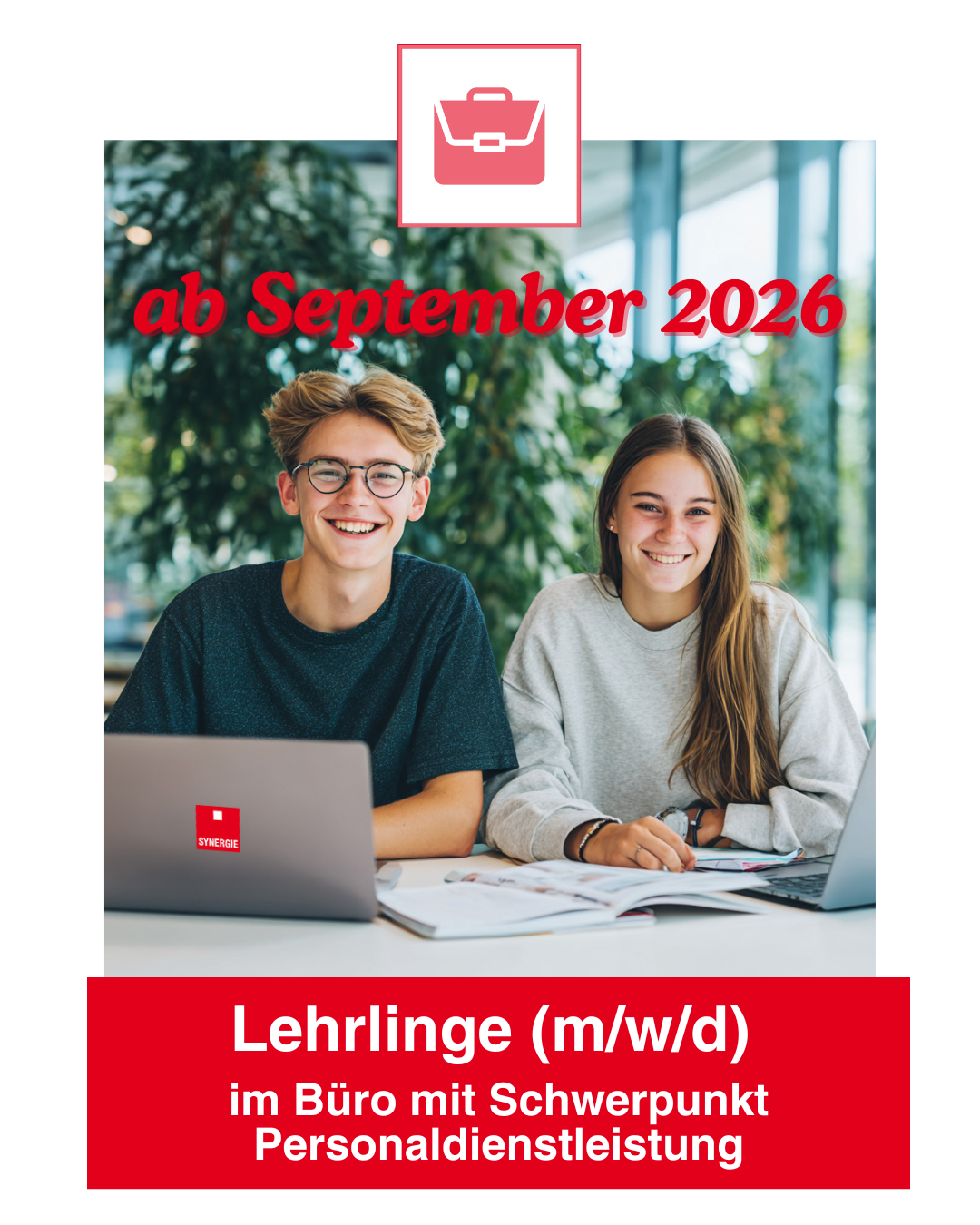 Synergie Personal Austria GmbH Facebook ad: Wir bilden aus!