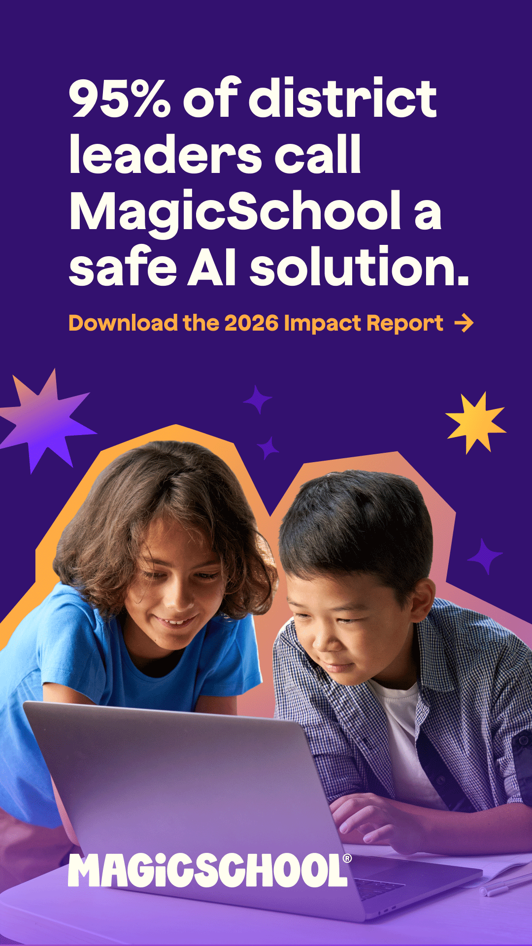 MagicSchool.ai Facebook ad: Read the MagicSchool Impact Report
