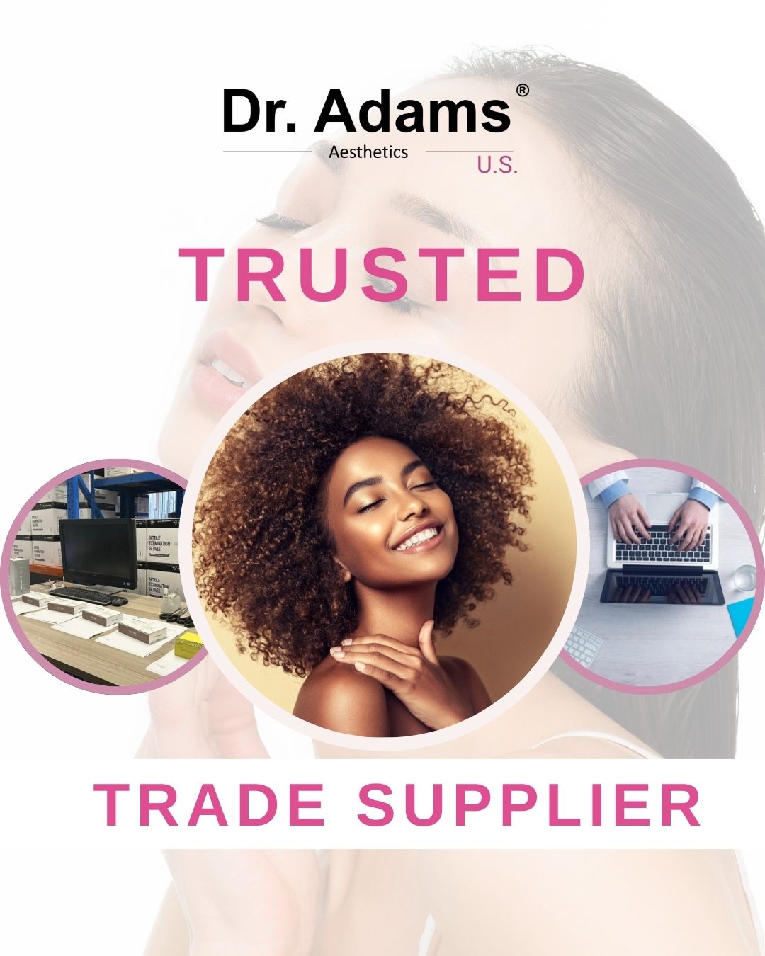 Dr Adams Aesthetics US Facebook ad: Looking for a Trusted Low Cost Aesthetic Supplier?