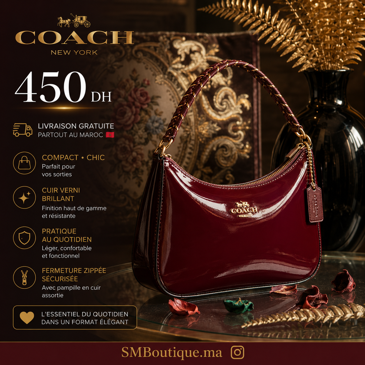 SMboutique.ma Facebook ad: Découvrez des accessoires élégants et accessibles pensés…