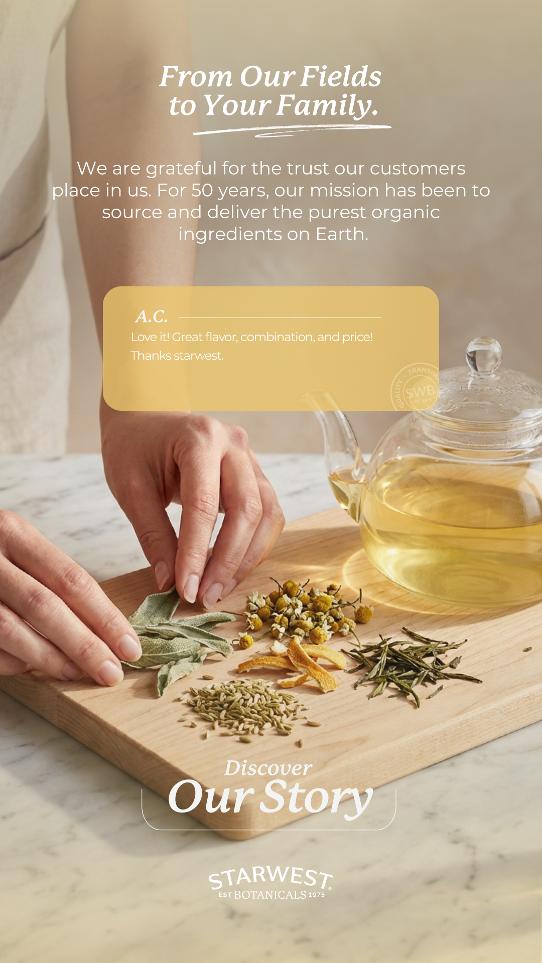 Starwest Botanicals Facebook ad
