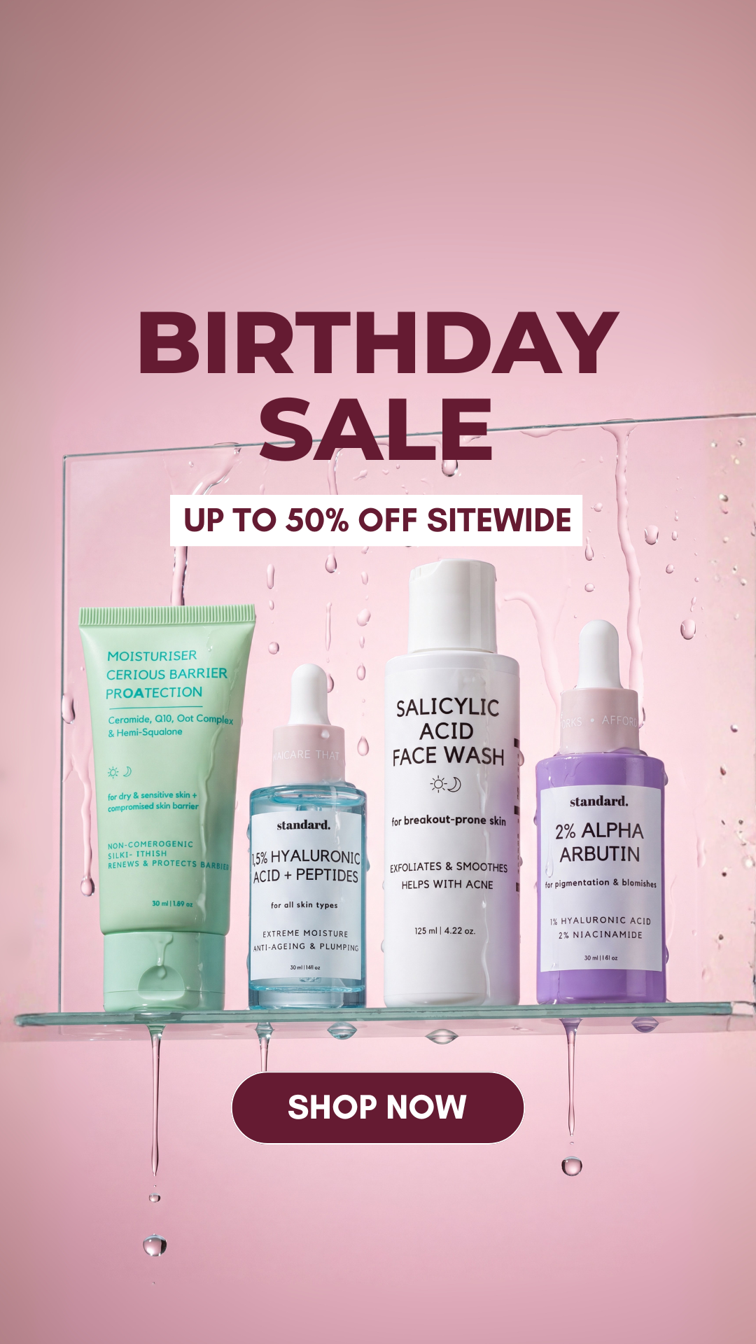 Standard. Beauty- affordable Skin Care Facebook ad
