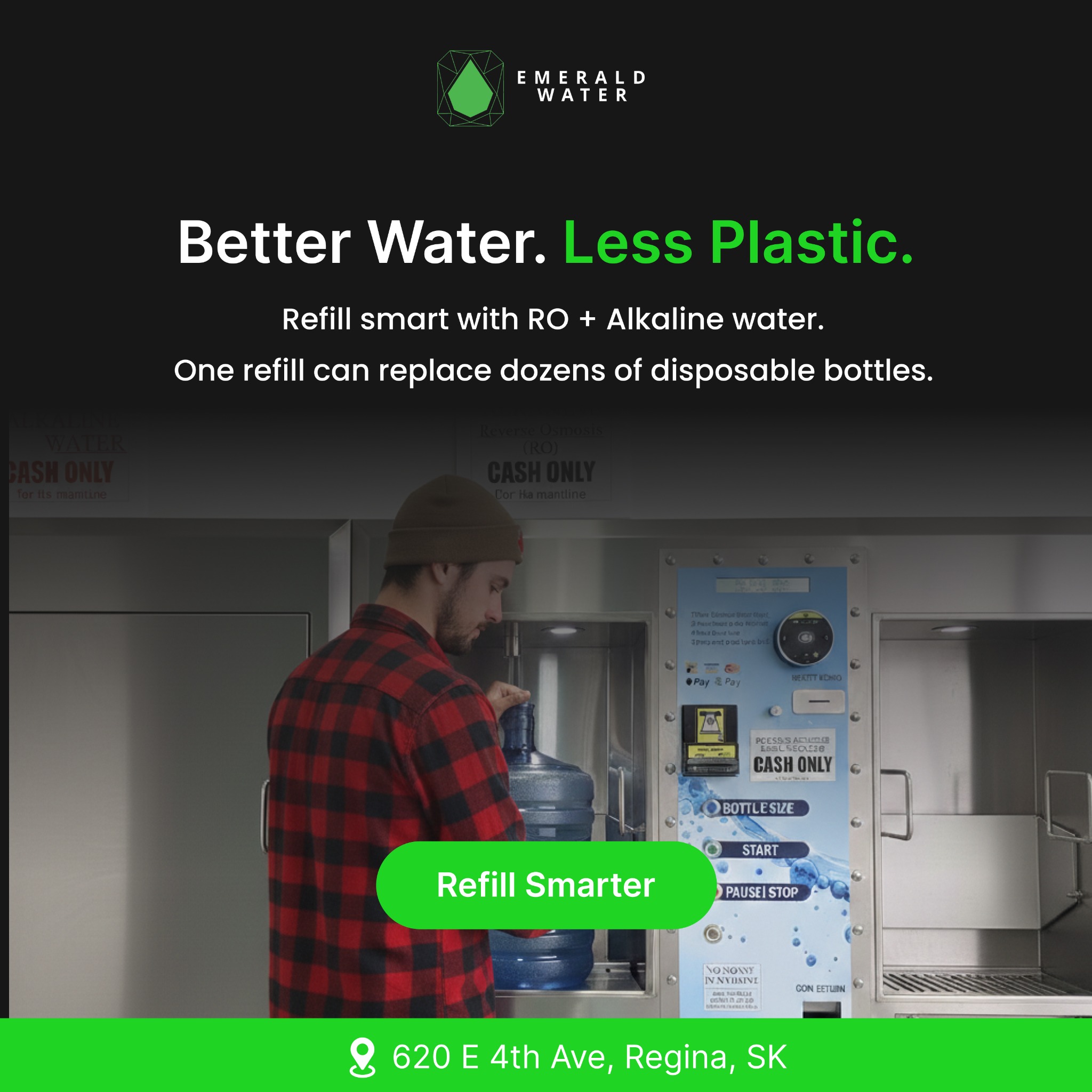 Emerald Water Inc. Facebook ad