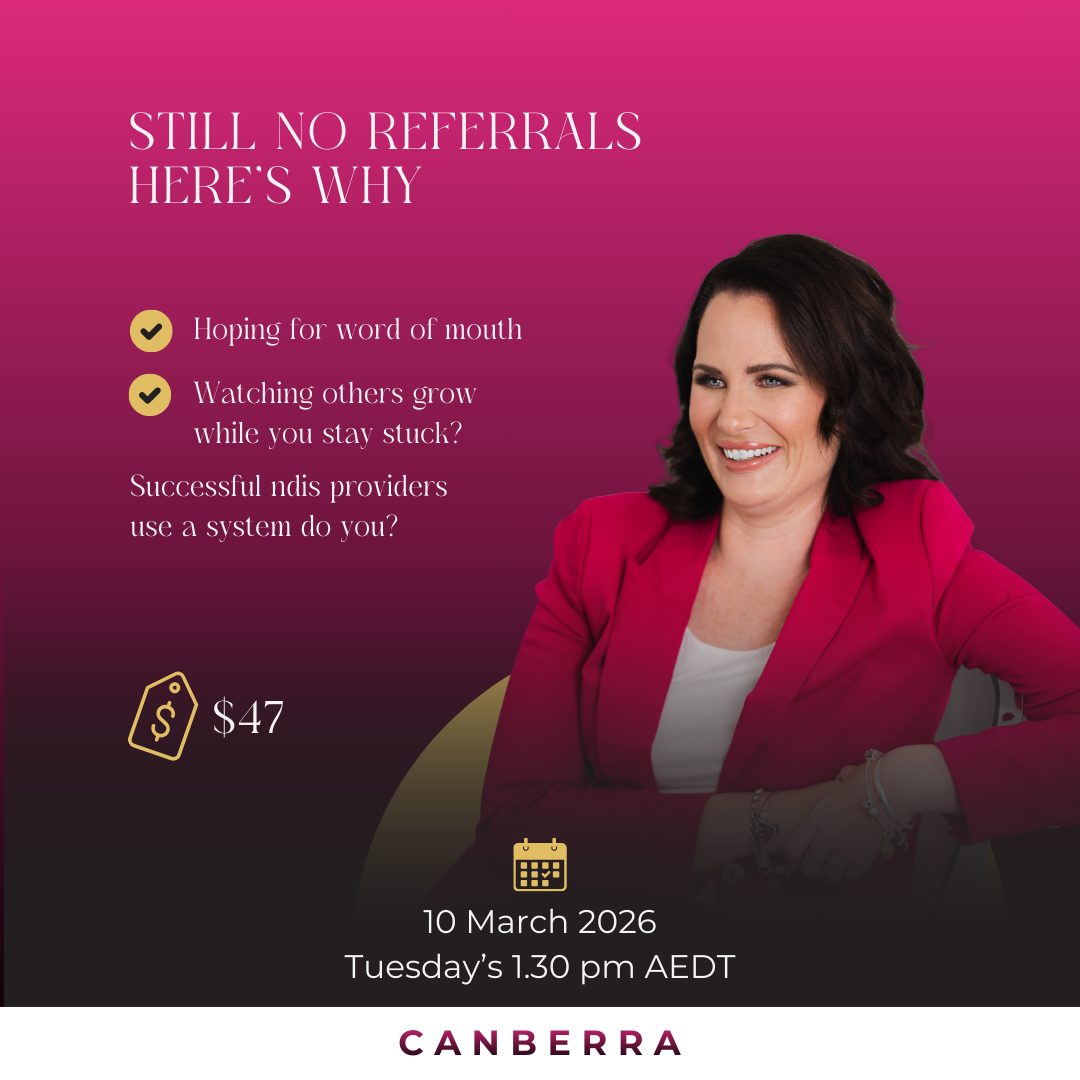 Vanessa Norman Facebook ad: The 3-Part NDIS Referrals Framework