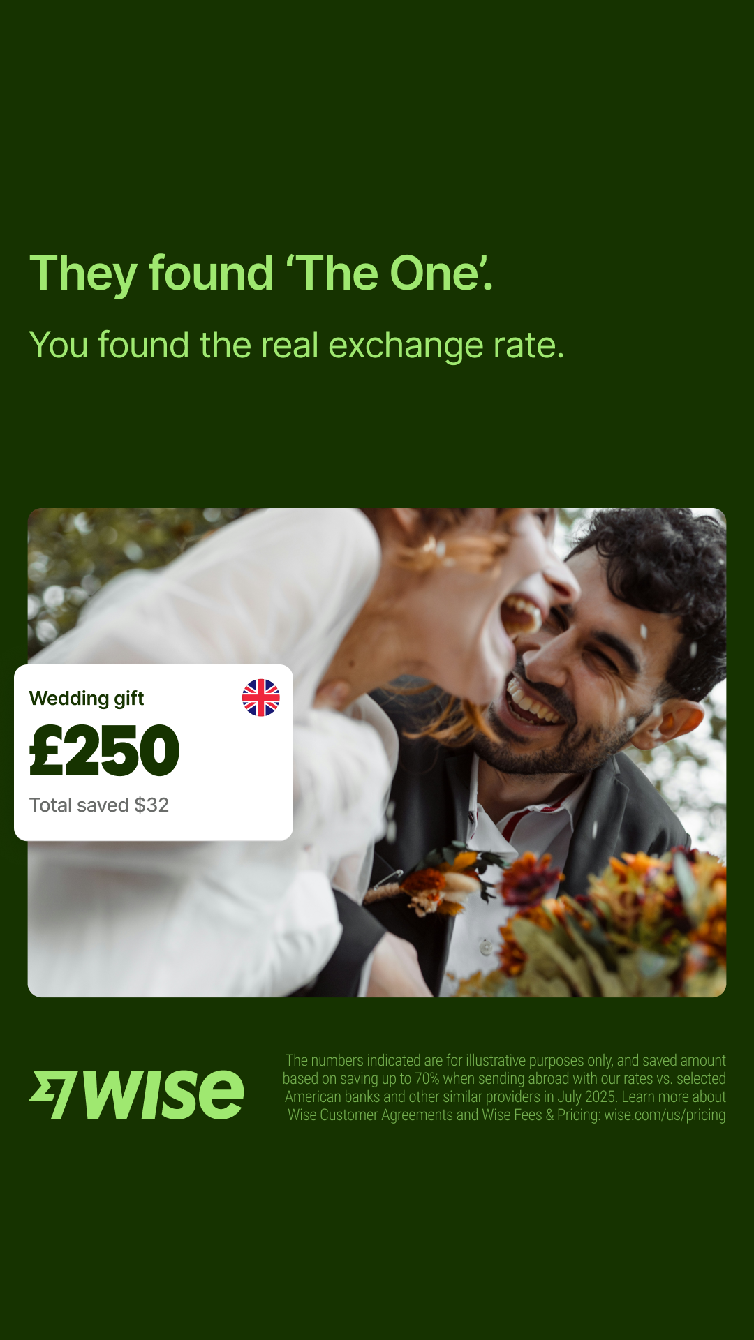 Wise Facebook ad