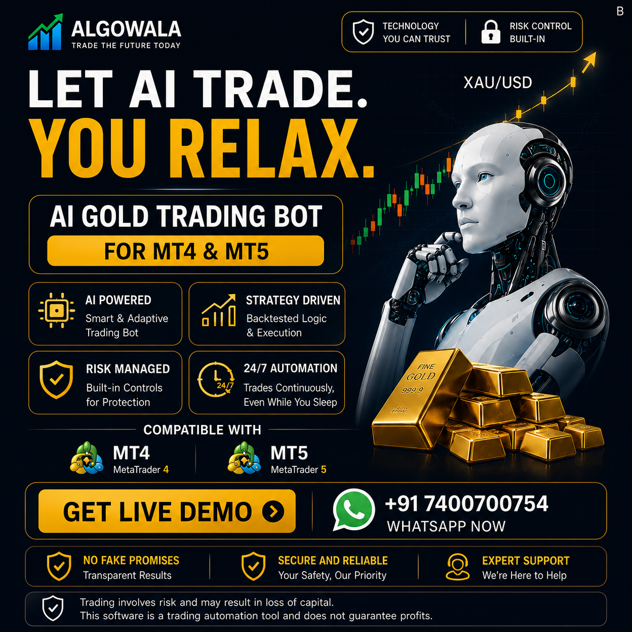 AlgoWala Facebook ad: Advanced Algo Trading Software