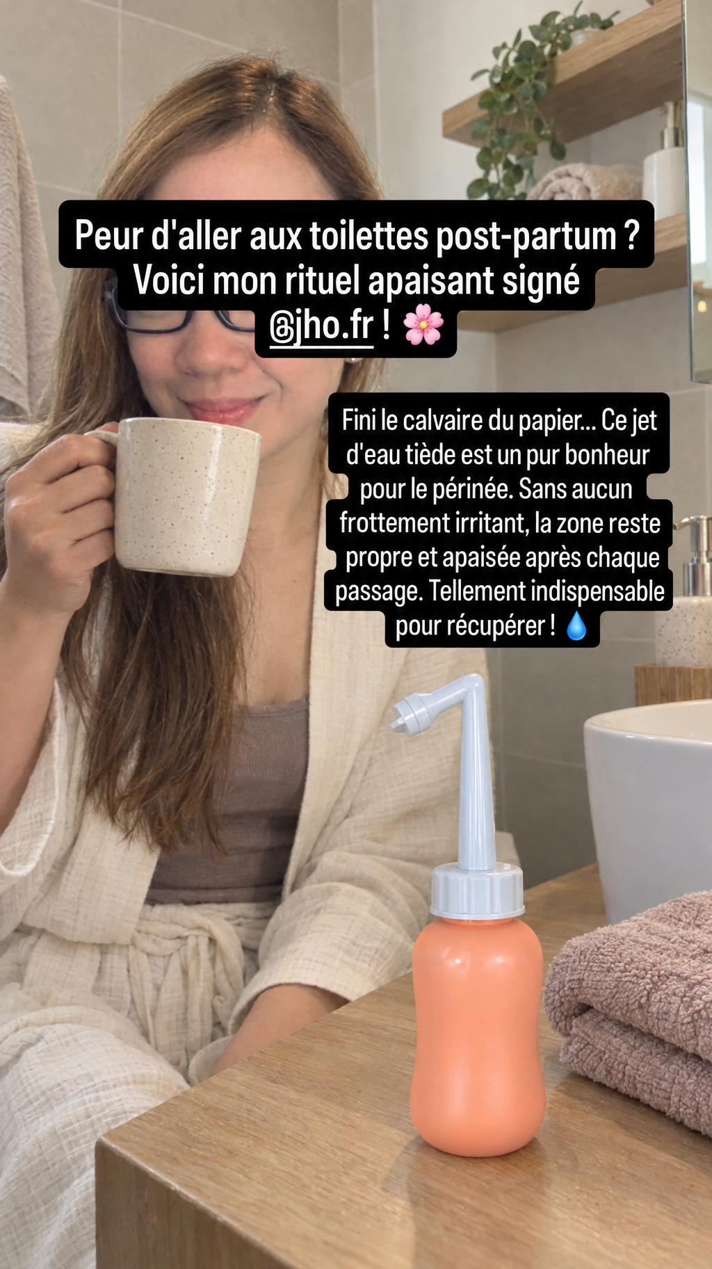 Stéphanie Brevet Facebook ad: Douchette post-partum Jho