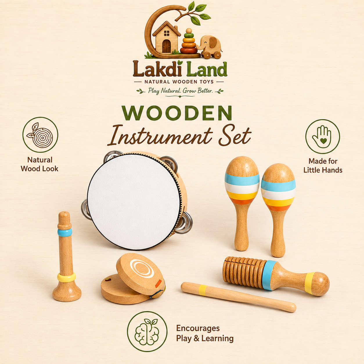 Lakdi land Facebook ad: Discover Montessori Learning Boards, Teethers & Classic…