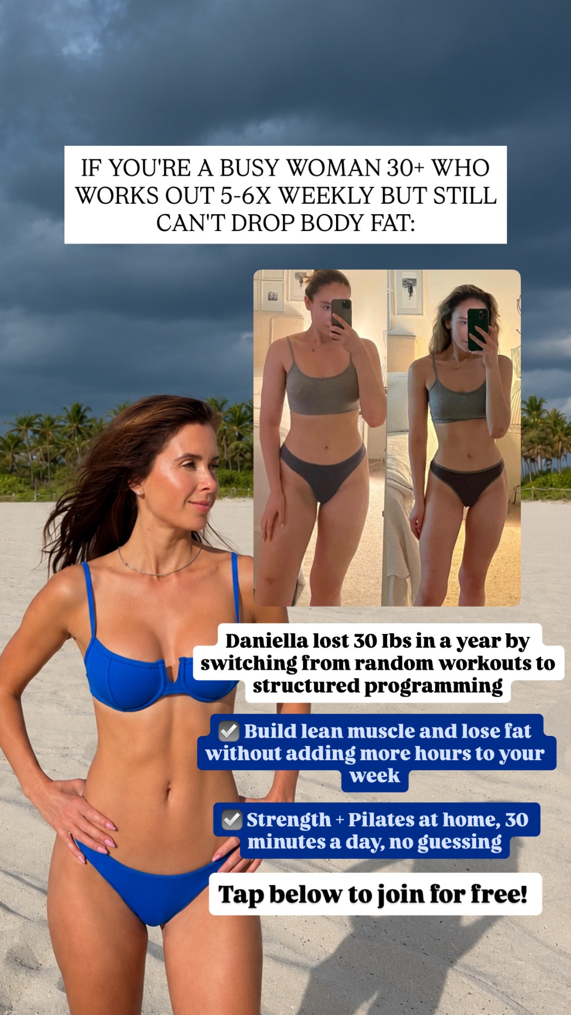 Kelsey Rose Fitness Facebook ad: The last 10 lbs start here!