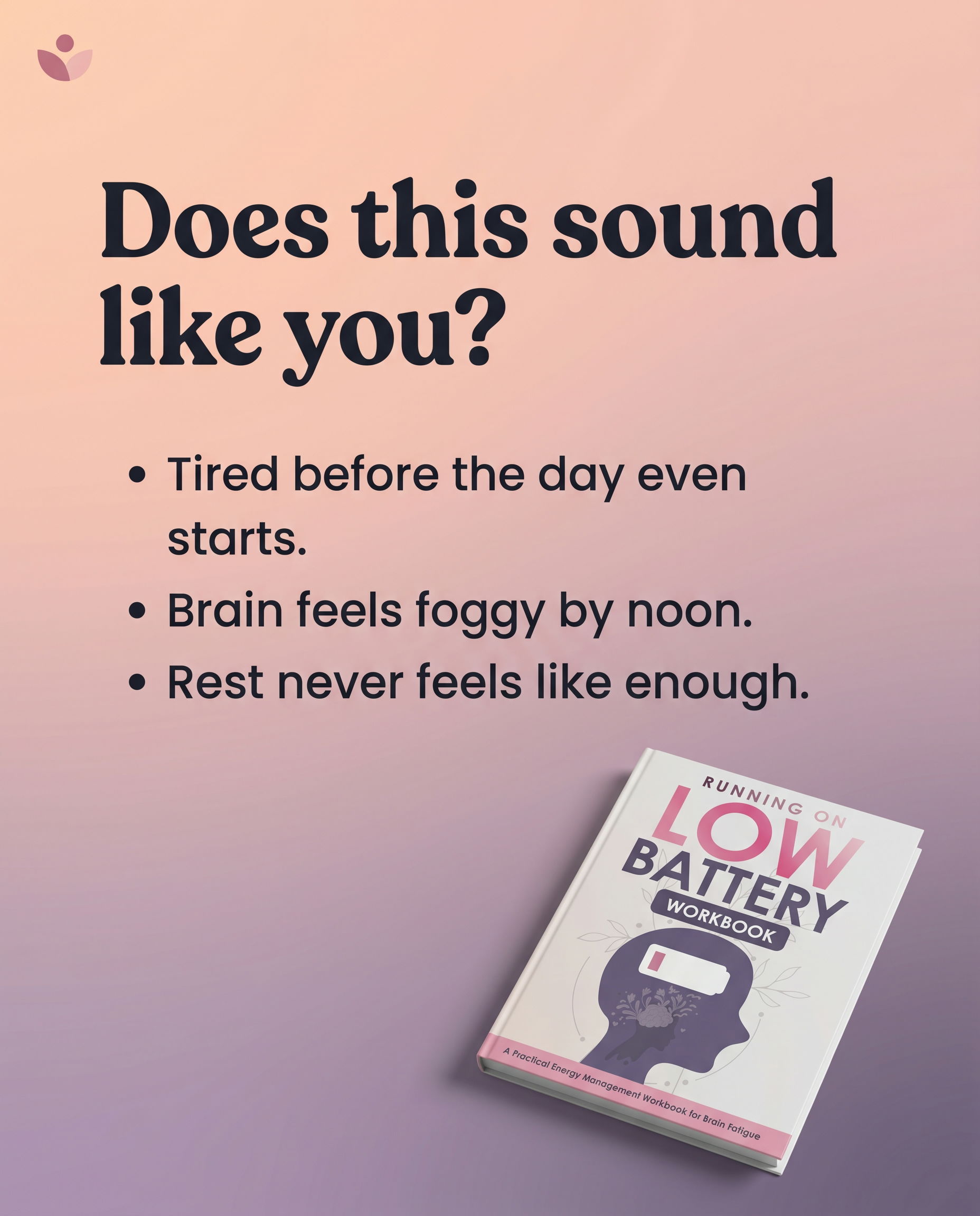 Running on Low Battery Facebook ad: Does this sound like you?