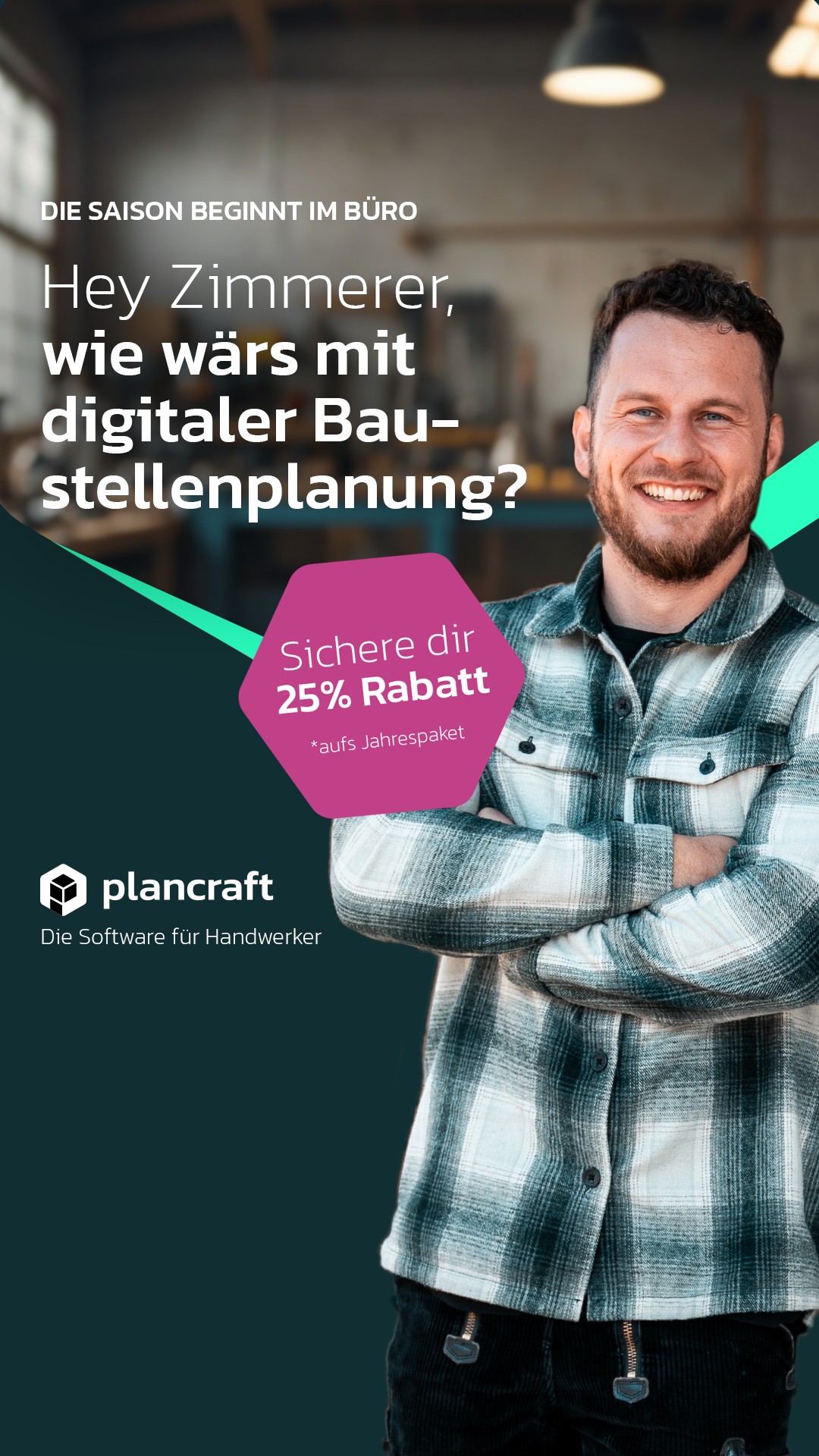 Plancraft - Einfache Handwerkersoftware Facebook ad