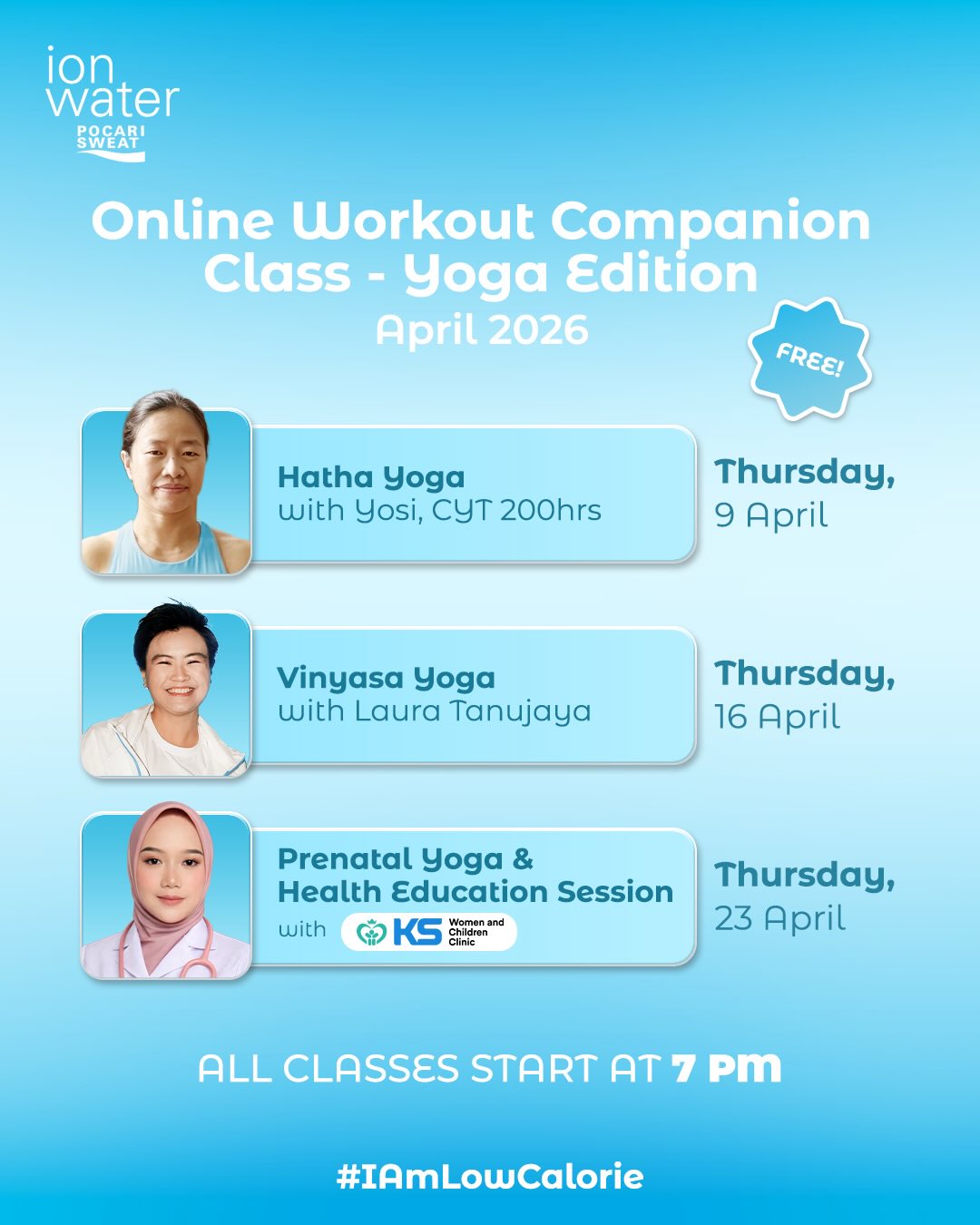 ION Water ID Facebook ad: Thursday night = me time sambil workout di…