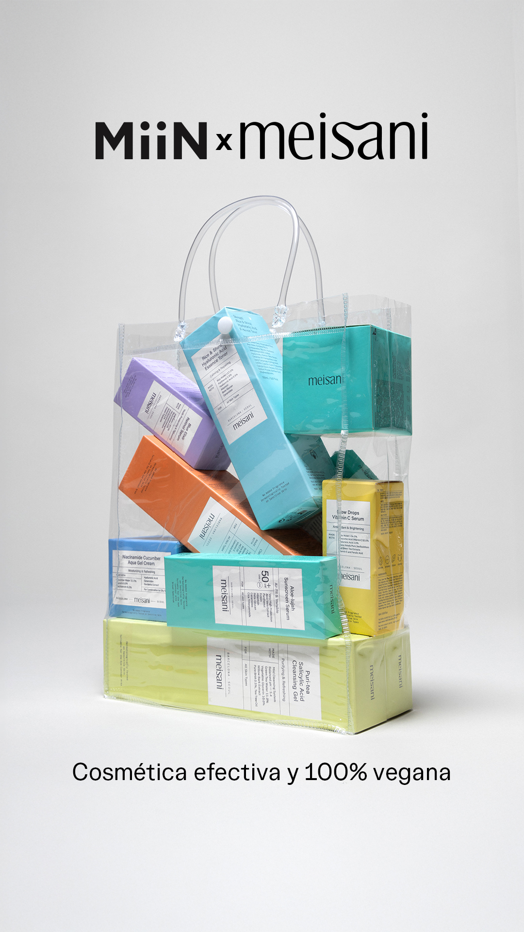 MiiN Korean Cosmetics Facebook ad: Empieza tu rutina de skincare con Meisani