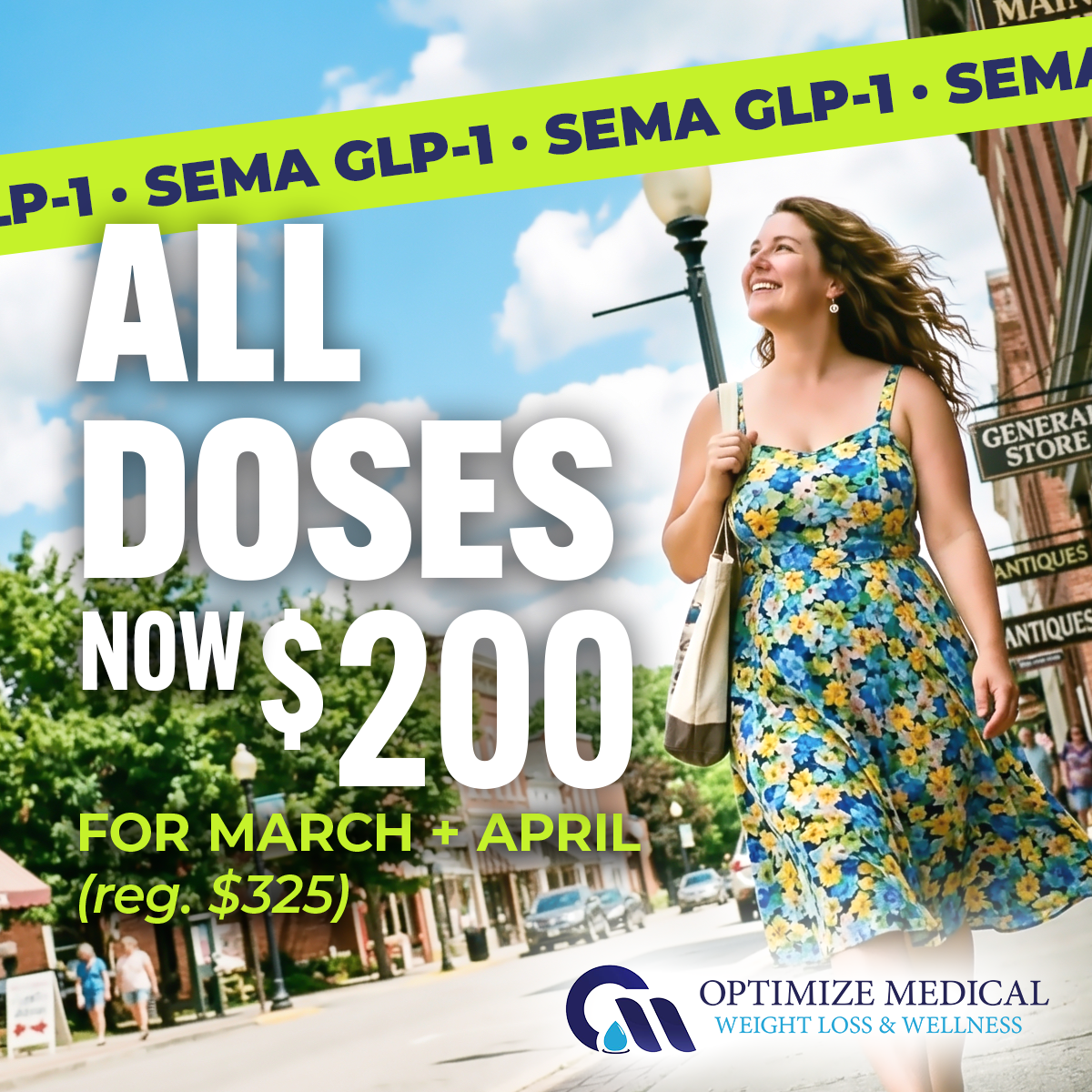Optimize Medical Weight Loss & Wellness Facebook ad: GLP-1 Doses for Just $200!