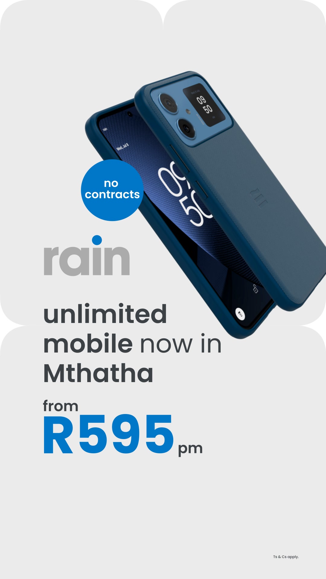rain South Africa Facebook ad: unlimited data, calls & sms