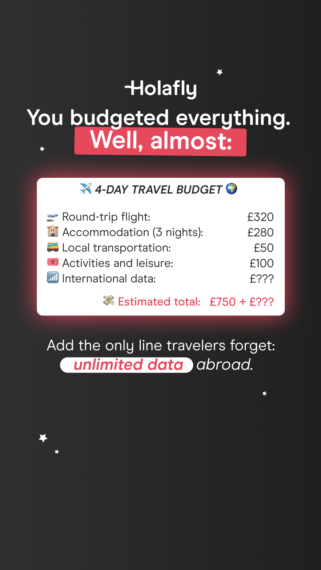 Holafly - English Facebook ad