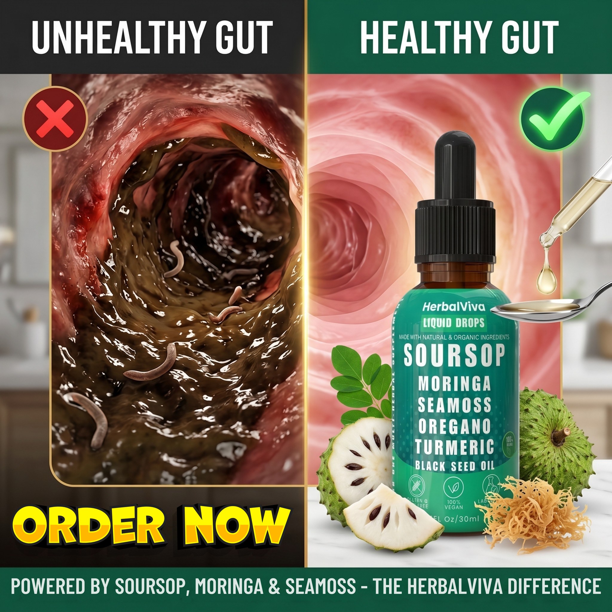 Herbalviva - Soursop Liquid Drops Facebook ad: Soursop Liquid Drops