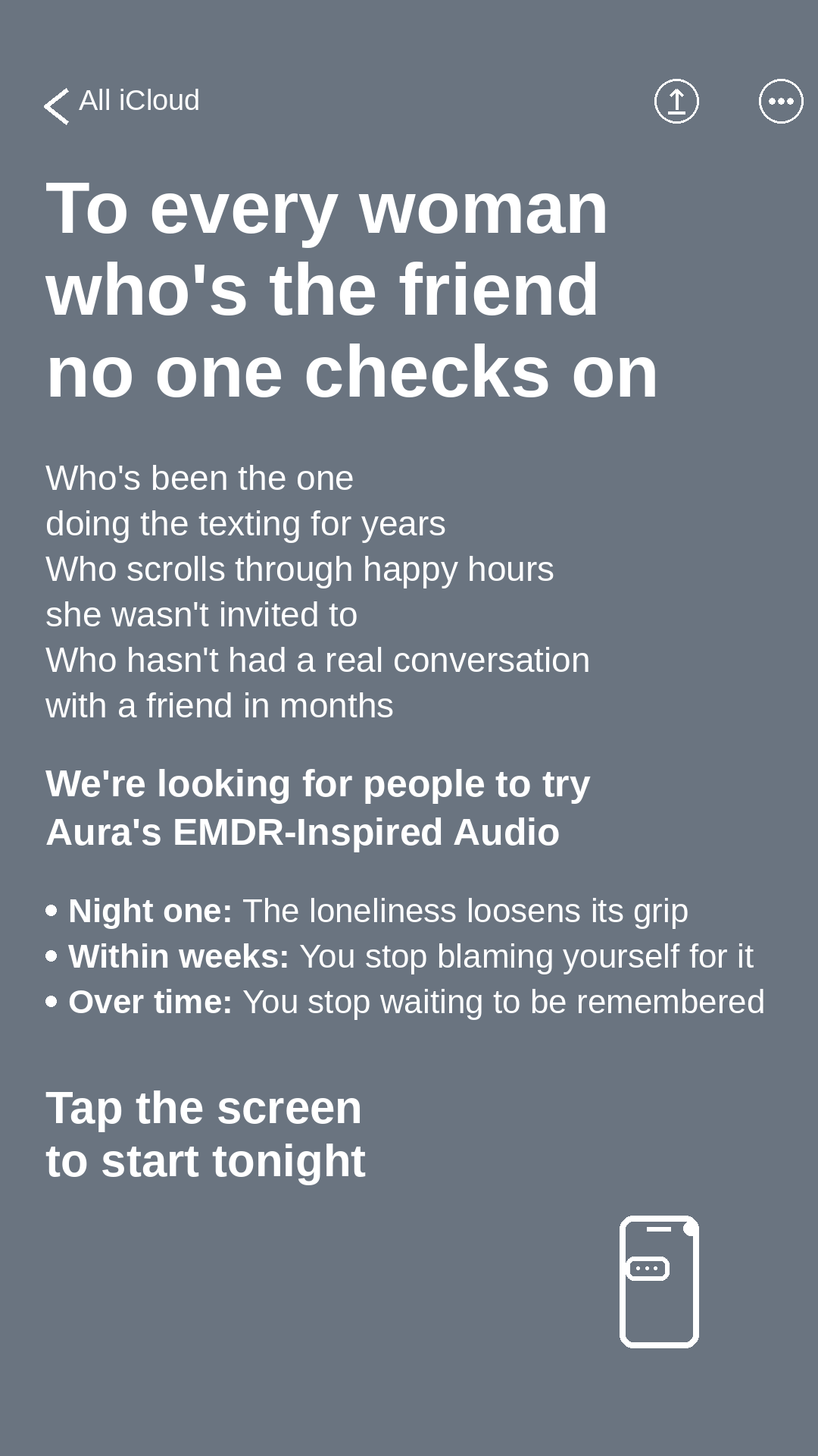 Aura: Find peace every day Facebook ad
