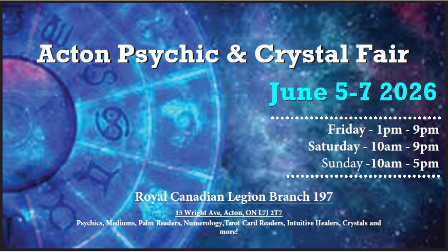 Psychic Fairs Facebook ad: Acton Psychic & Crystal Fair