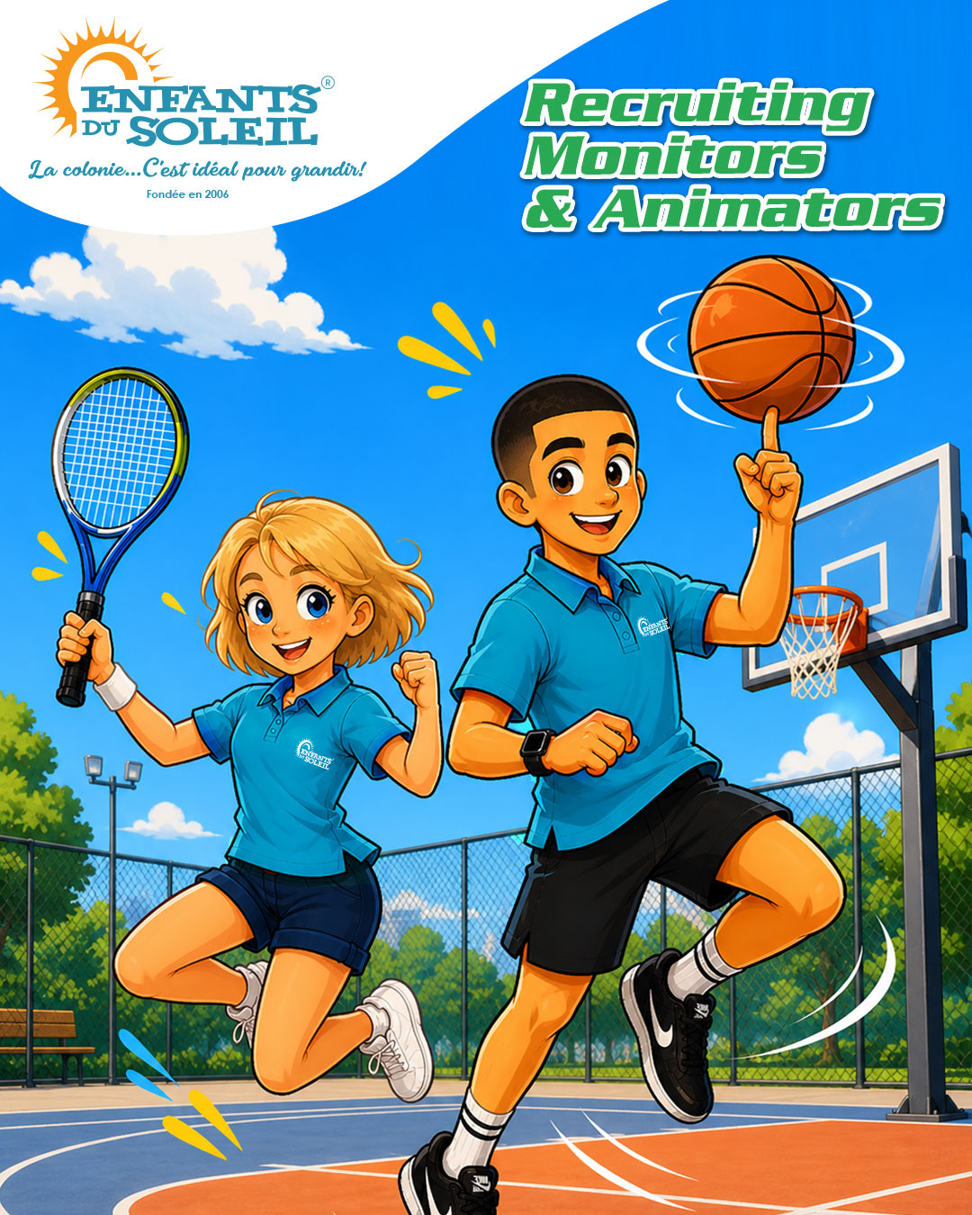 Enfants du Soleil Facebook ad: Looking for an exciting summer job?