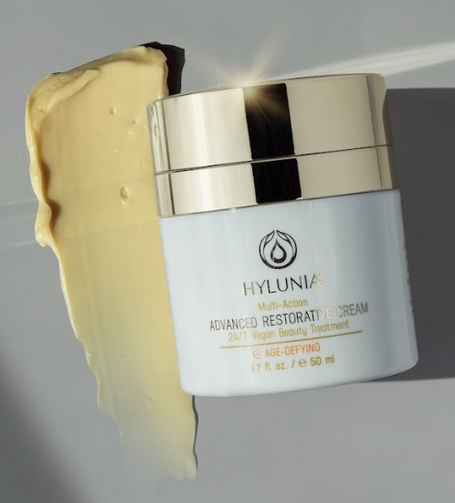 Hylunia Skincare Facebook ad: I am obsessed with this entire line., The…