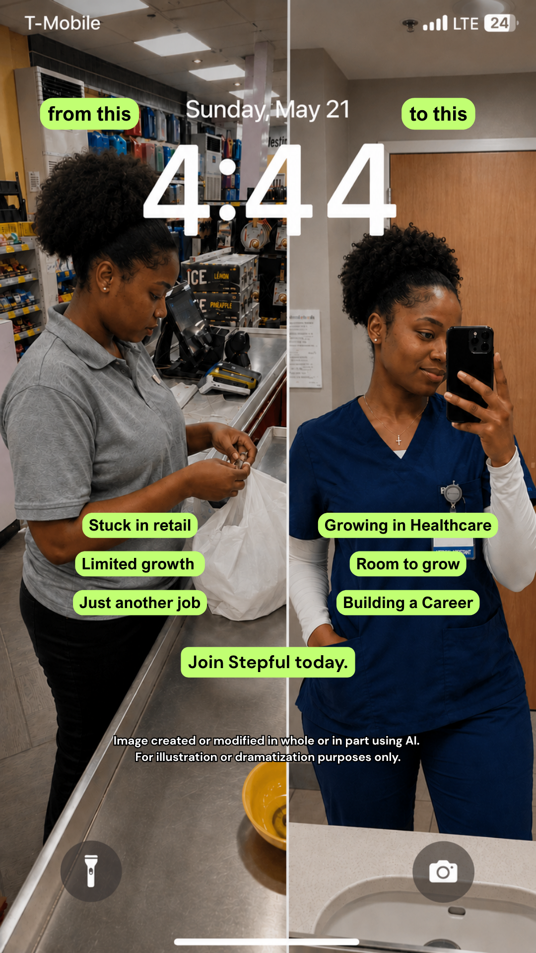 Stepful Facebook ad: Become a Medical Assistant Around Your Life