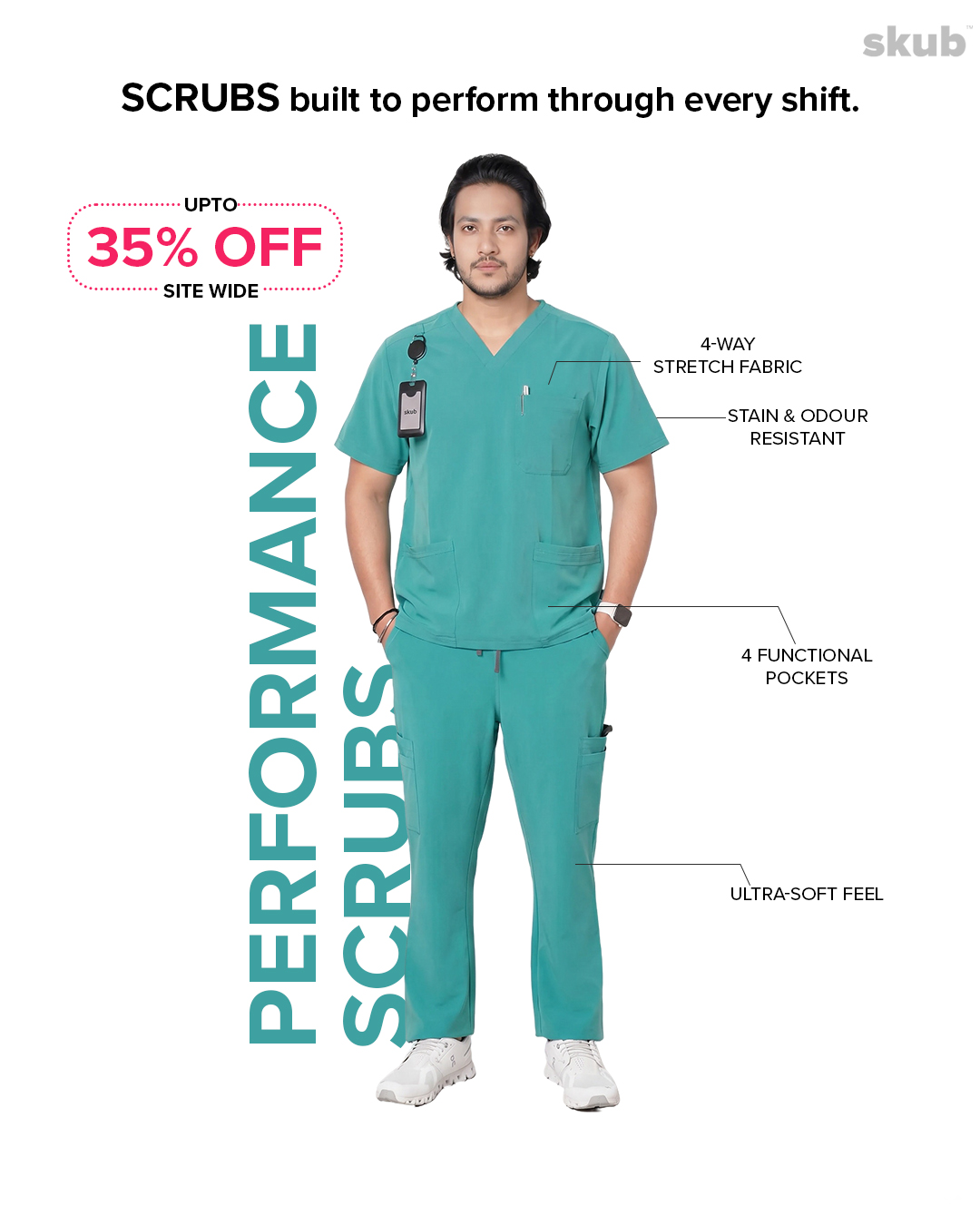 Skub medical scrubs Facebook ad