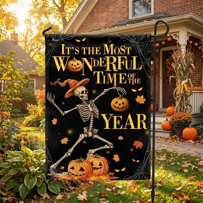 Unique Flags Facebook ad: Wait… are those skeletons dancing?!