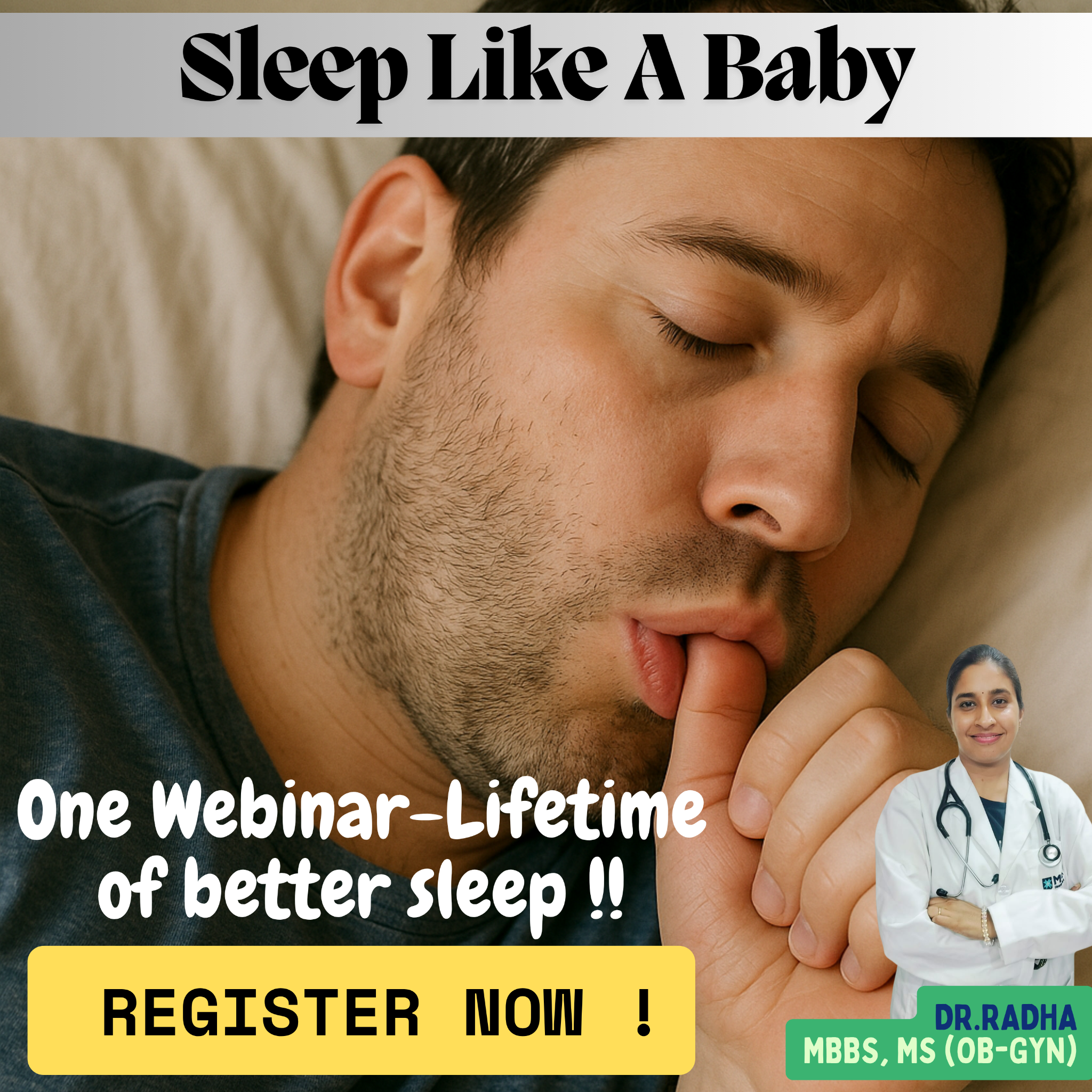 Dr Radha - Sleep And Wellness Coach Facebook ad: Can’t sleep before 3 AM? This is for you