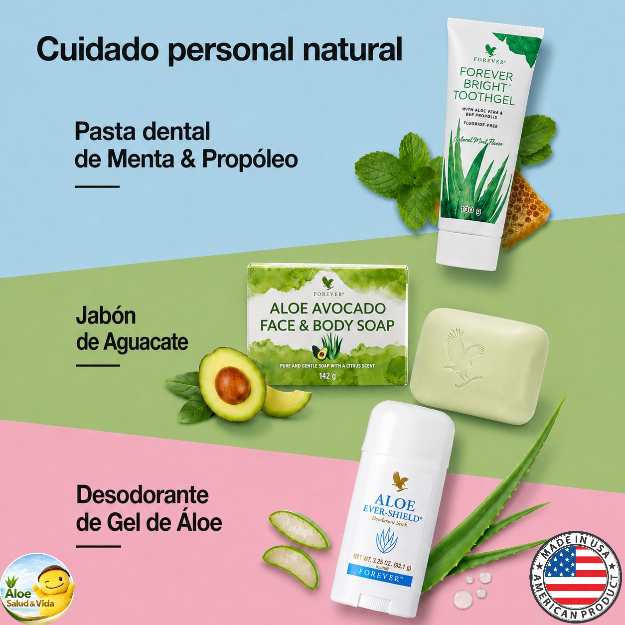 Áloe Salud & Vida Facebook ad: PRODUCTOS NATURALES AMERICANOS